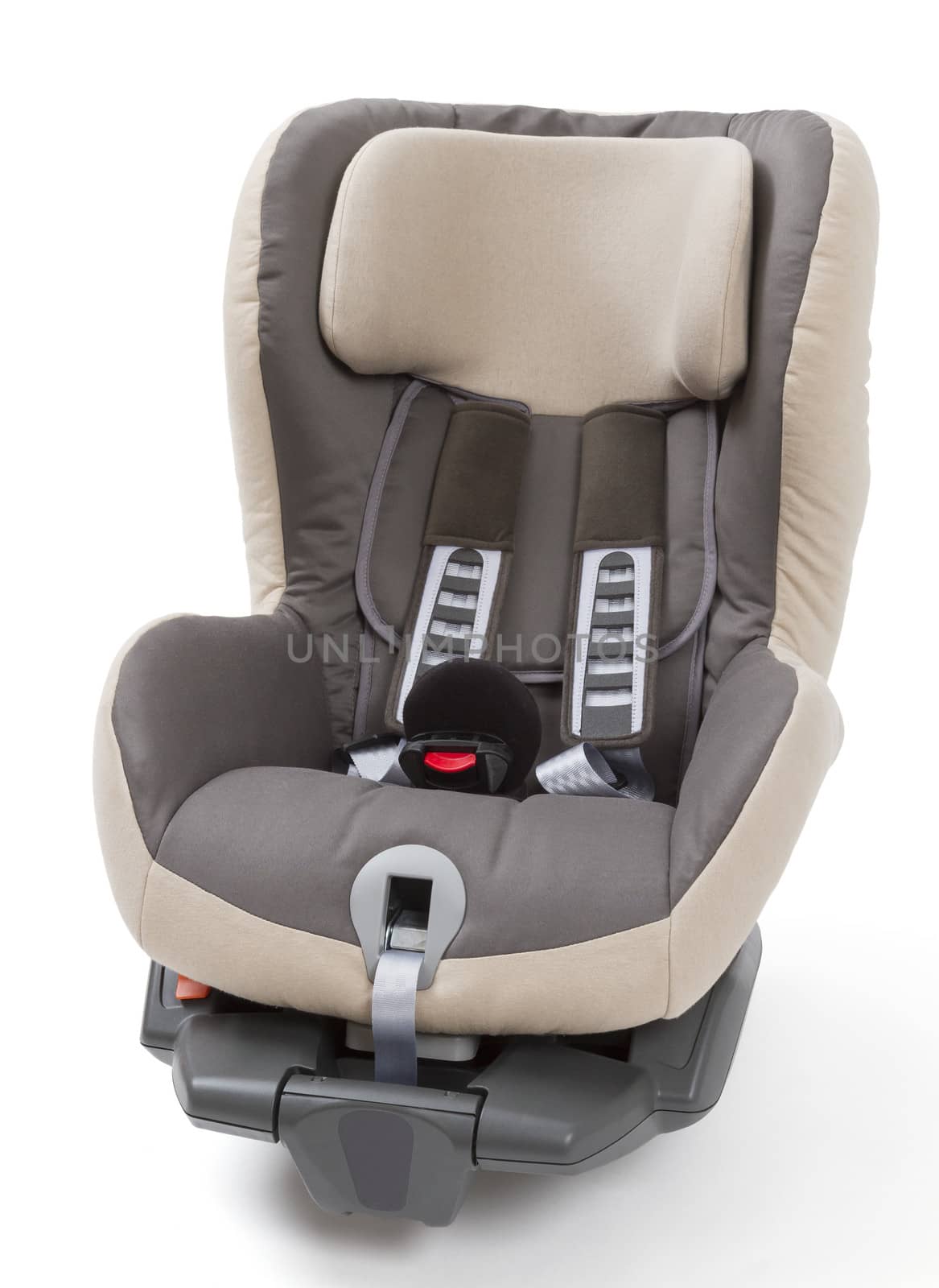 booster seat for a car in light background. studio shot without kid