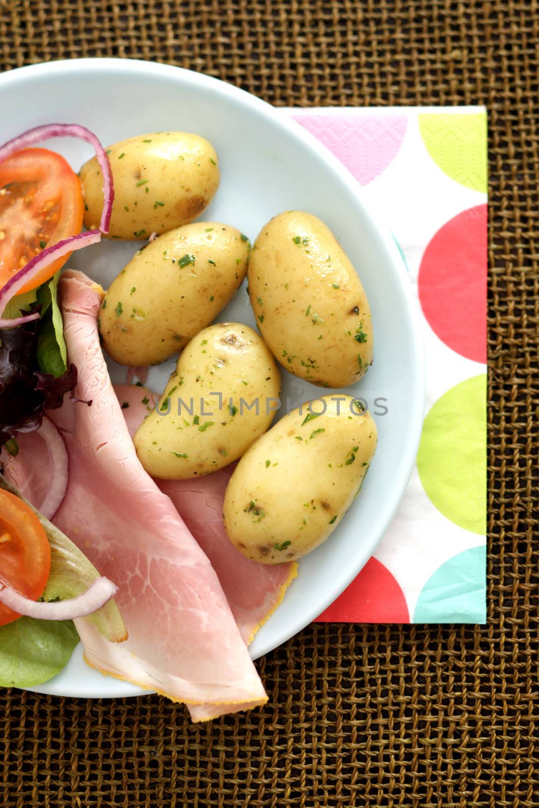 Ham Salad with New Boiled Potatoes by Whiteboxmedia