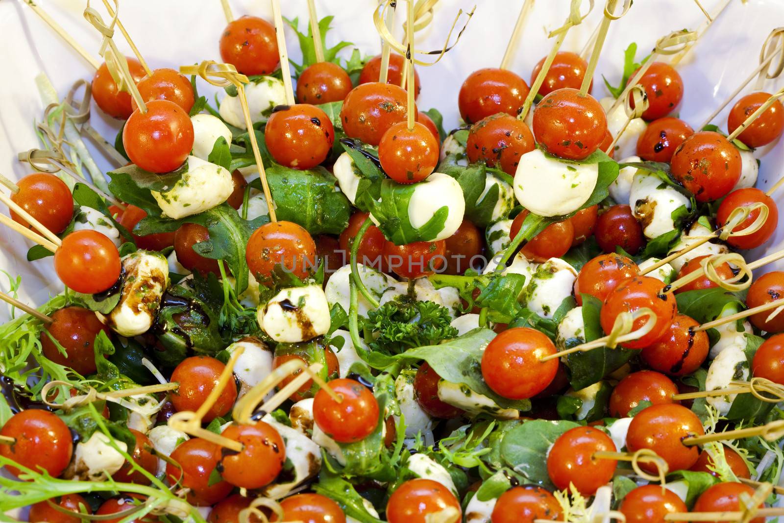 tomato salad with mozzarella by courtyardpix