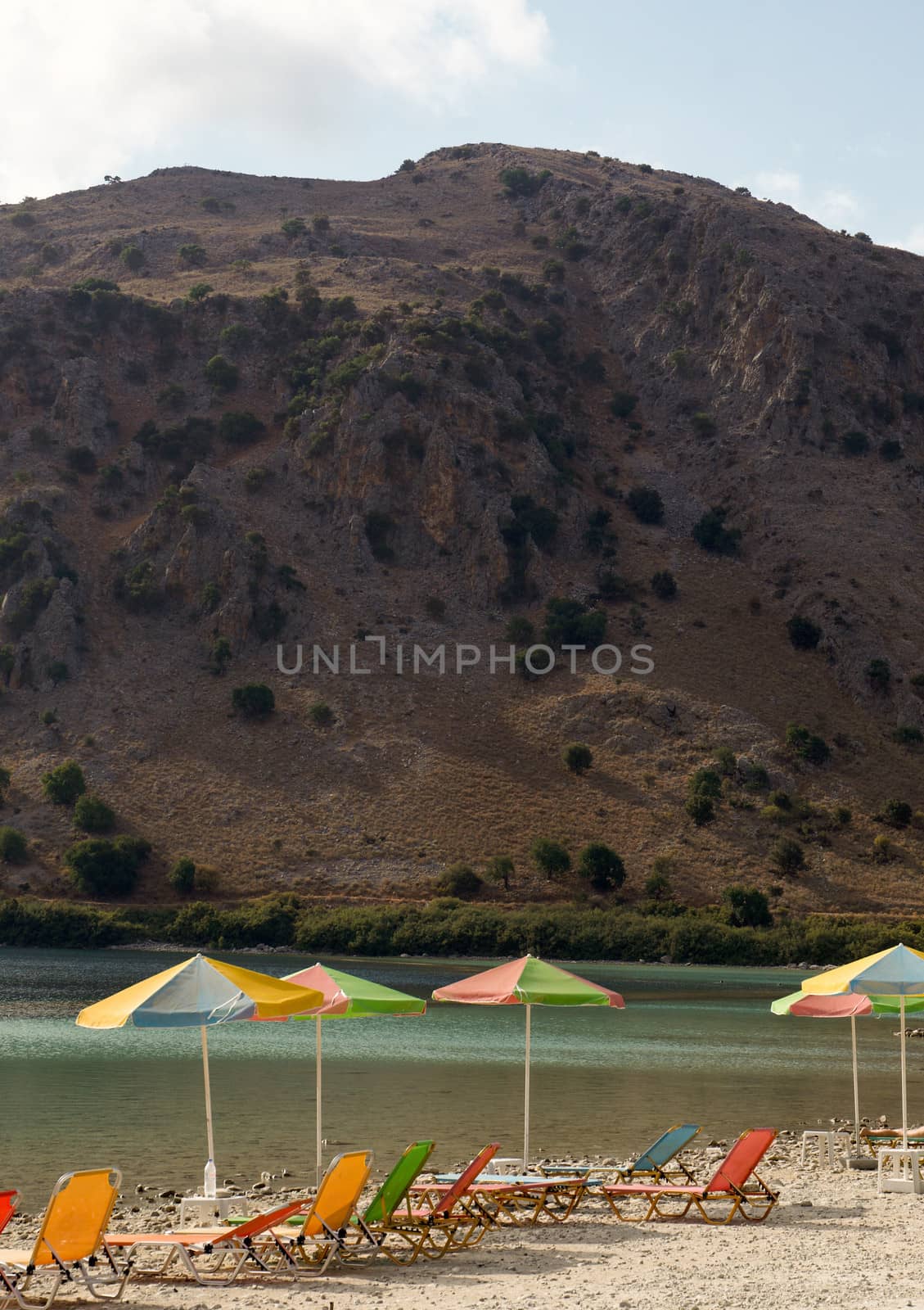 The only fresh water lake in Crete - Lake Kournas.