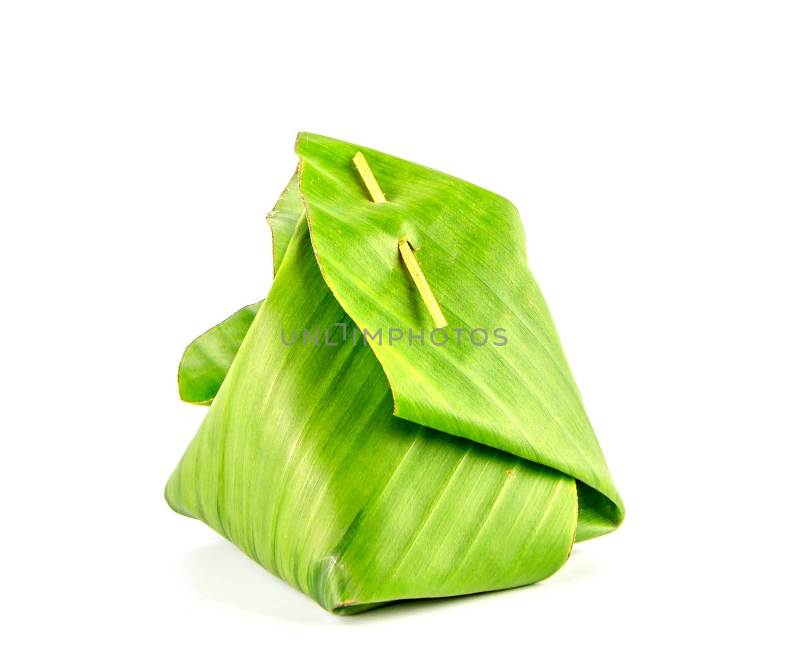 Thai dessert package with banana leaf by bunwit