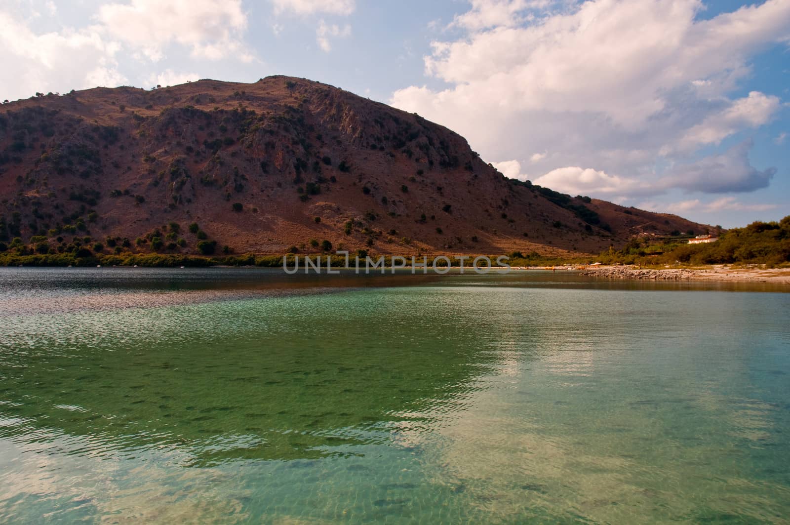 The only fresh water lake in Crete - Lake Kournas.