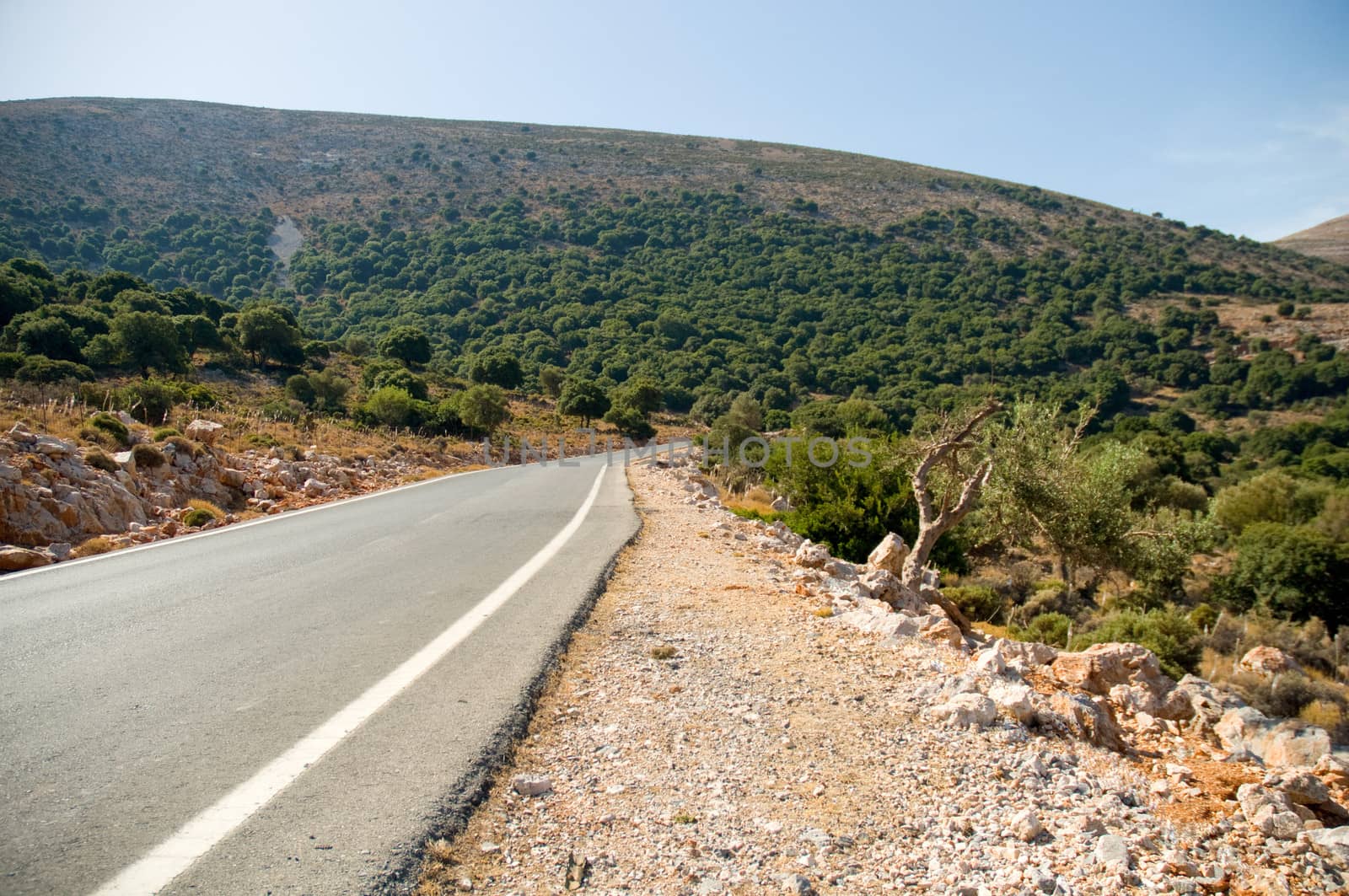 Panoramic landscape over  Mountains in Crete, Greece