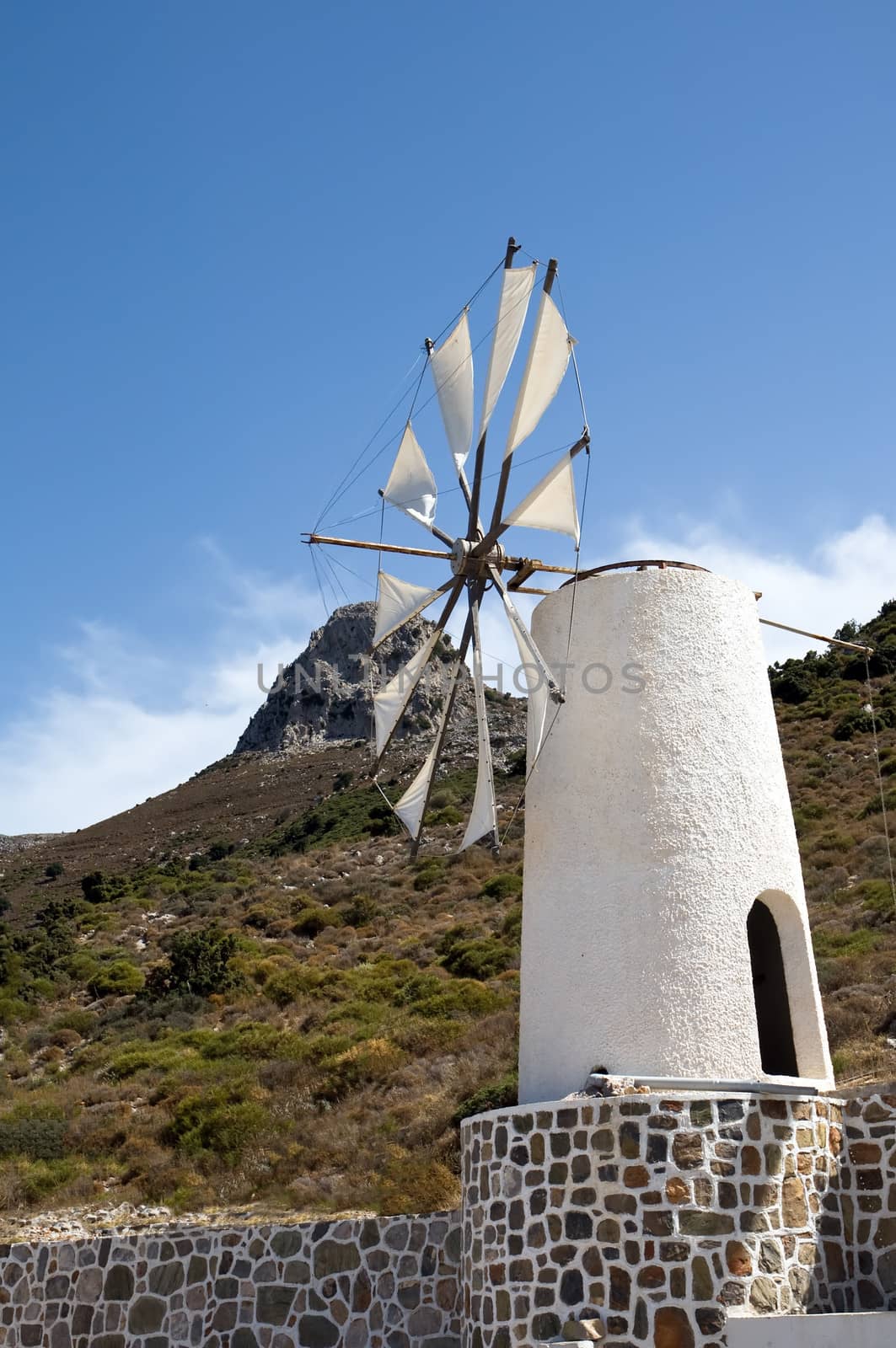 Typical cretan windmill .Crit. Greece.