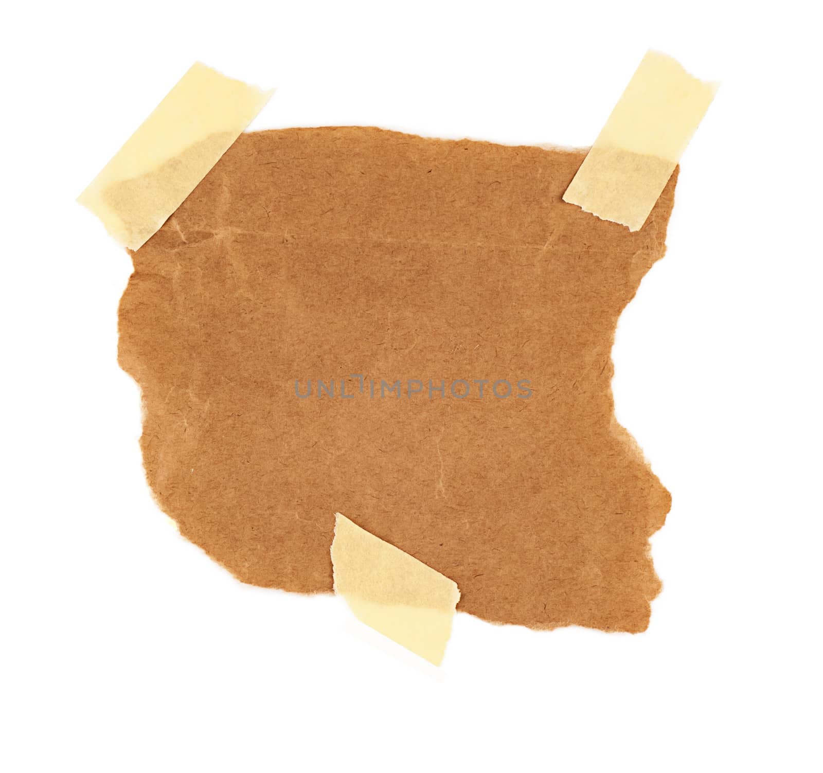 Collection of a cardboard pieces isolated on white background