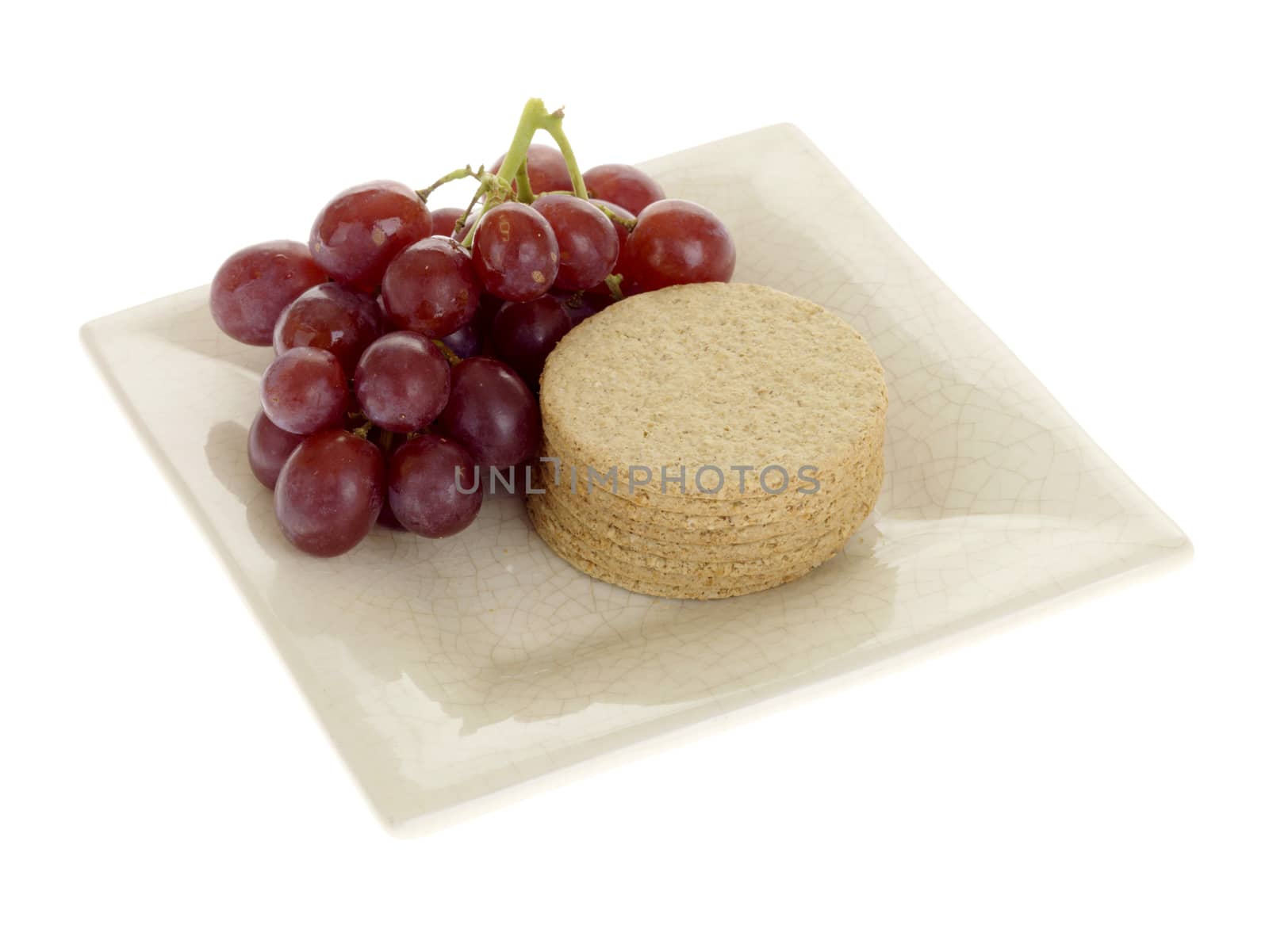 Oat Cakes with Red Grapes by Whiteboxmedia