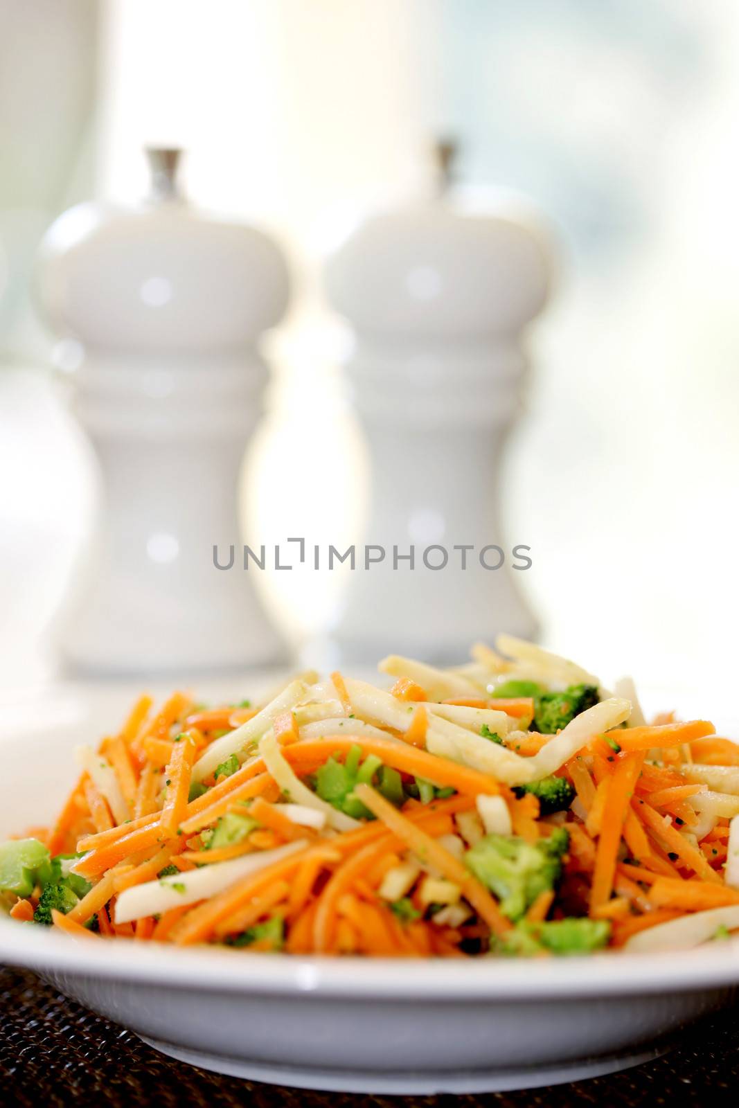 Bowl of Sliced Vegetables by Whiteboxmedia