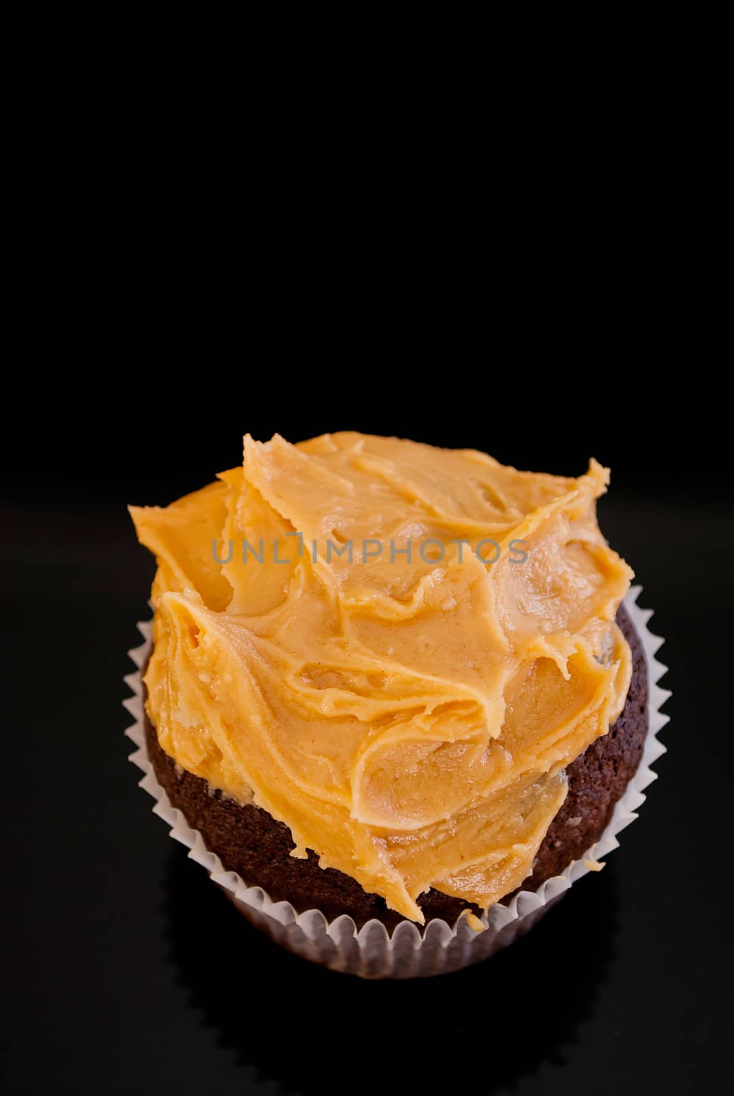 delicious homemade cupcakes with peanut butter icing