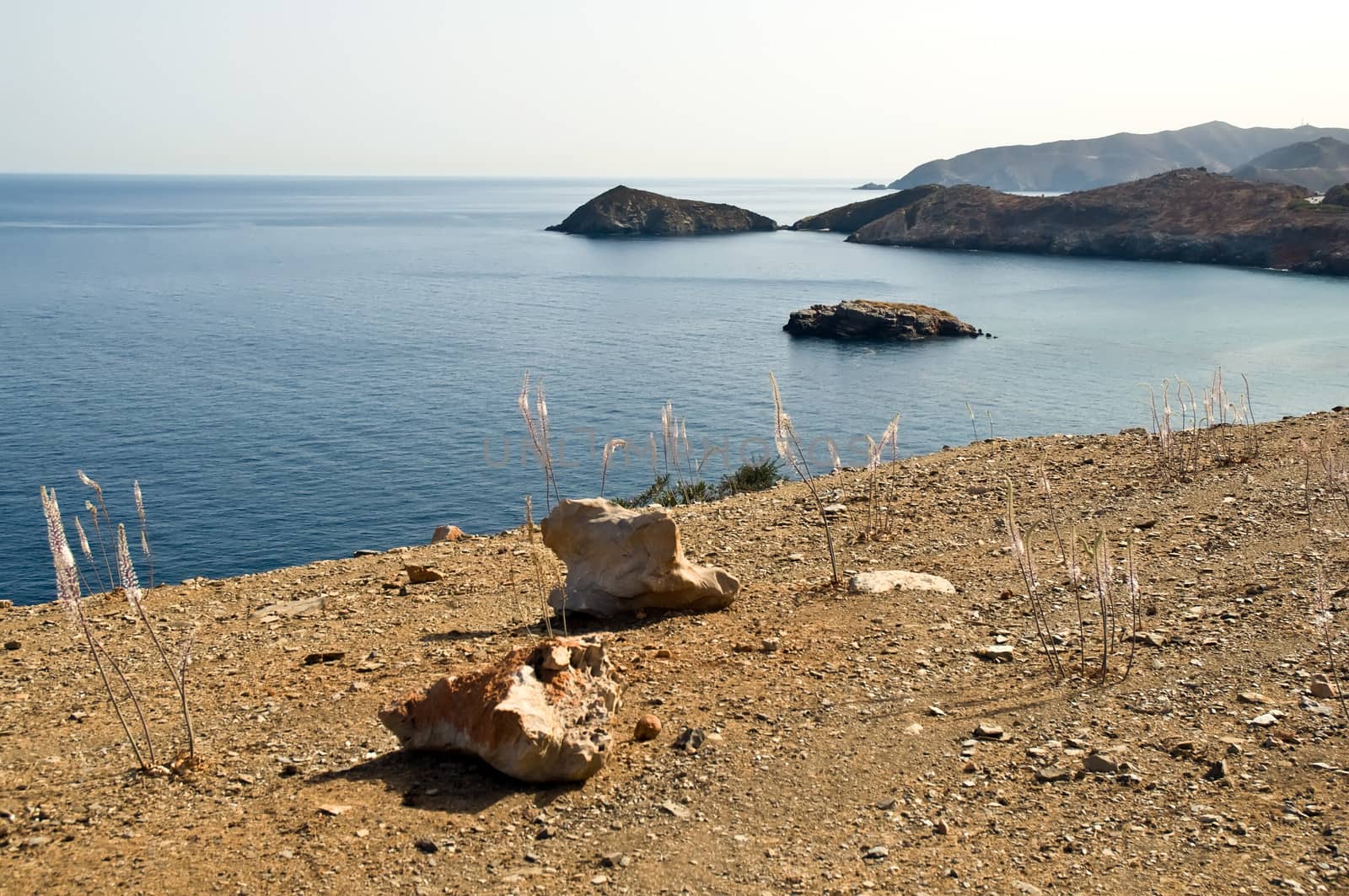 View of  blue bay . Crete, Greece .