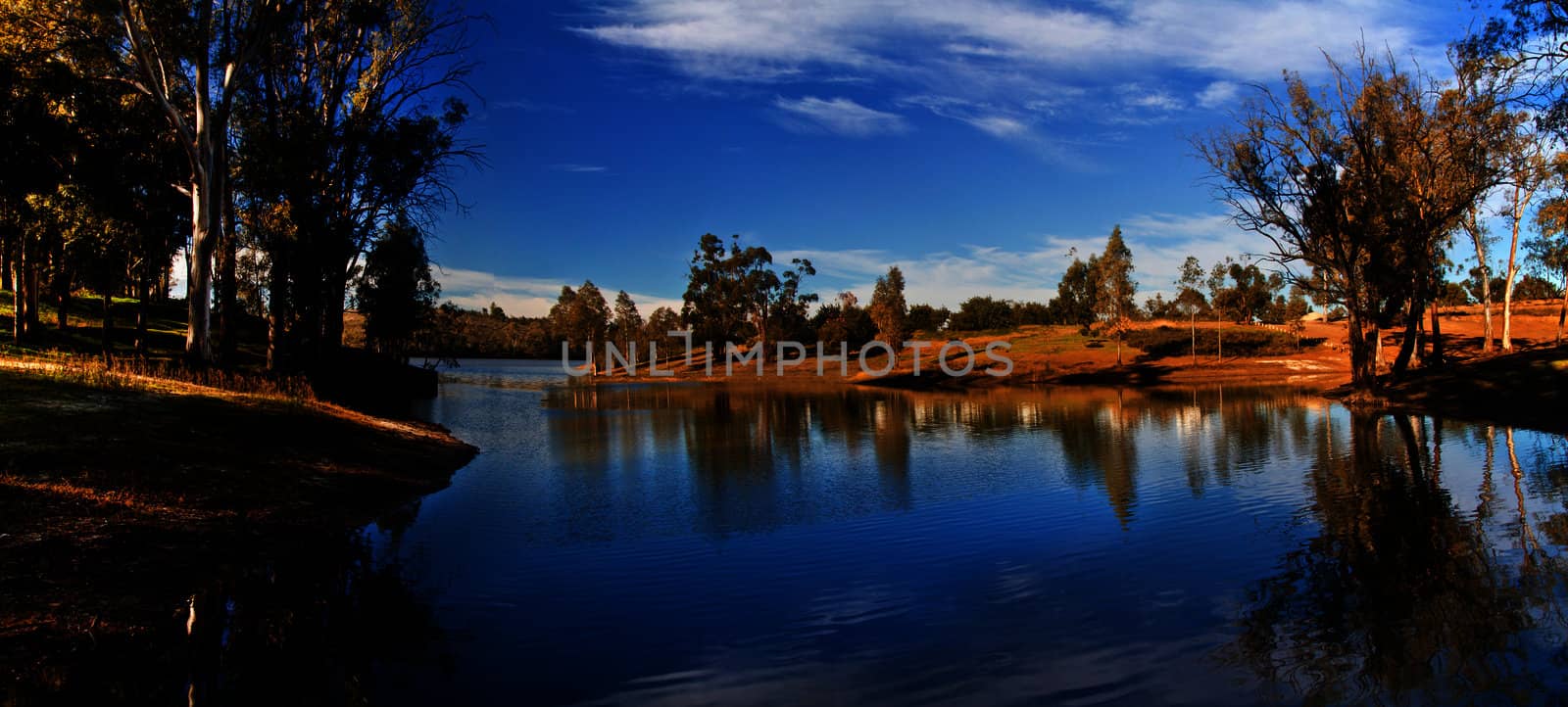 Beautiful view of a serene lake in Mina de S�o Domingos, Portugal.