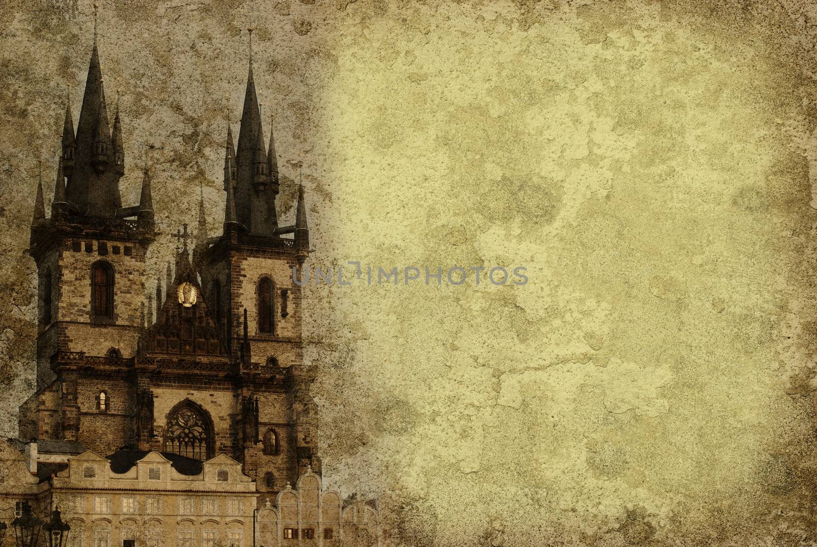 Prague vintage background by sarkao