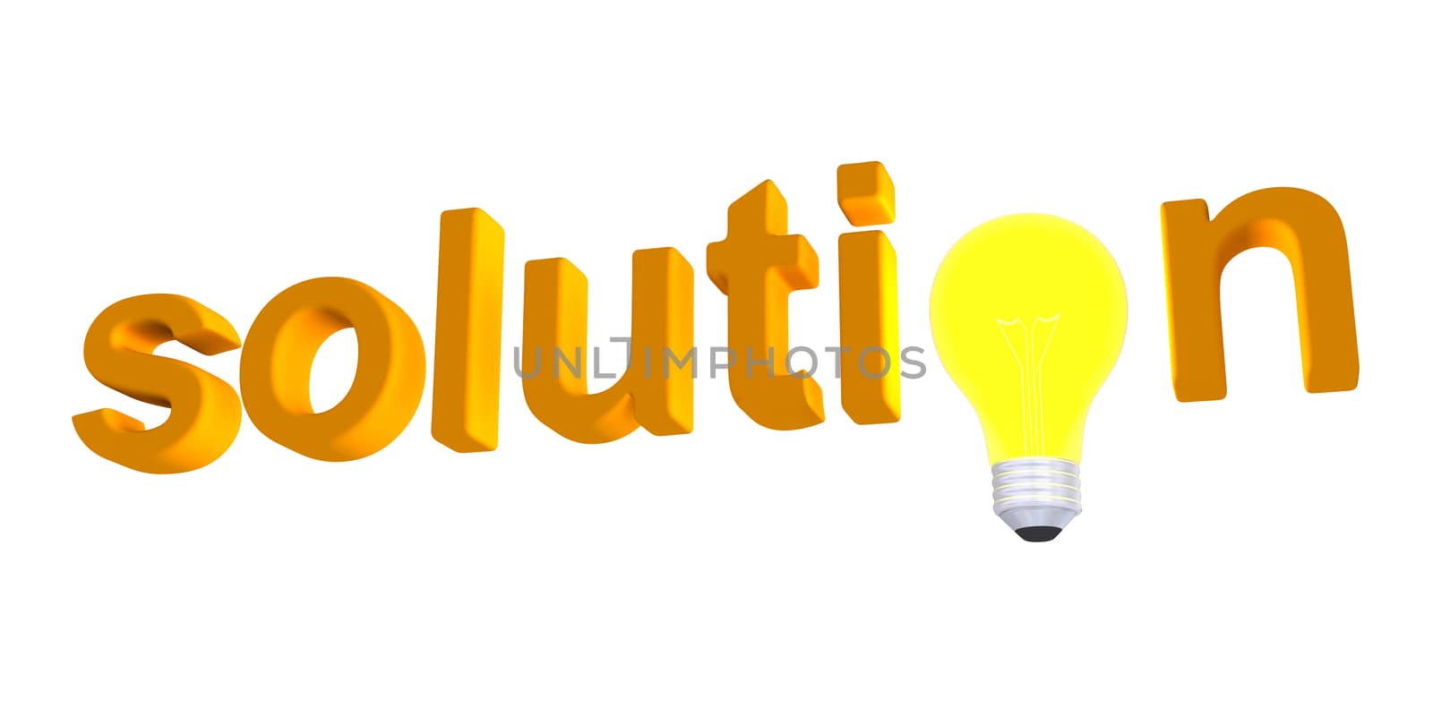 Solution word with light bulb by 6kor3dos