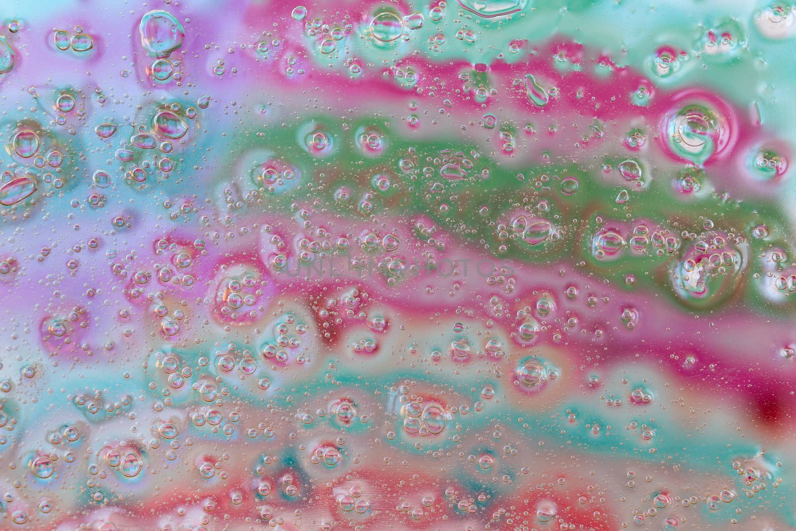 Colorful Abstract Oil on Water Bubble Fizzy Background by scheriton