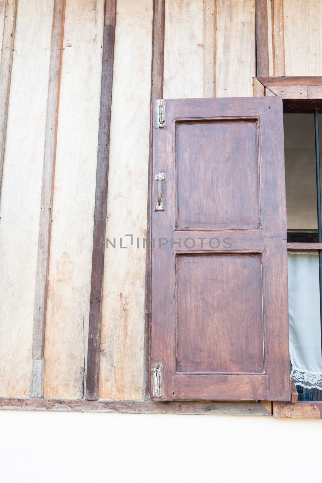 Vintage wooden window Thailand traditional style