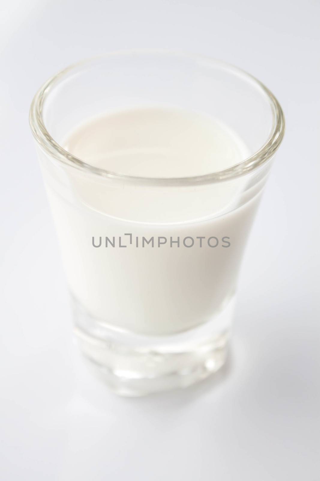 Mini glass of fresh low fat milk  by punsayaporn