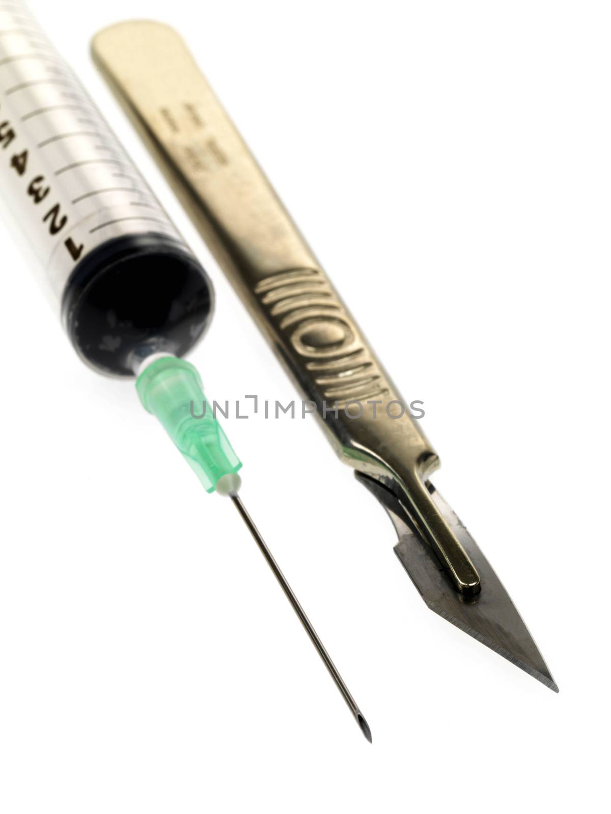 Surgical Tools Scalpel and Needle by Whiteboxmedia