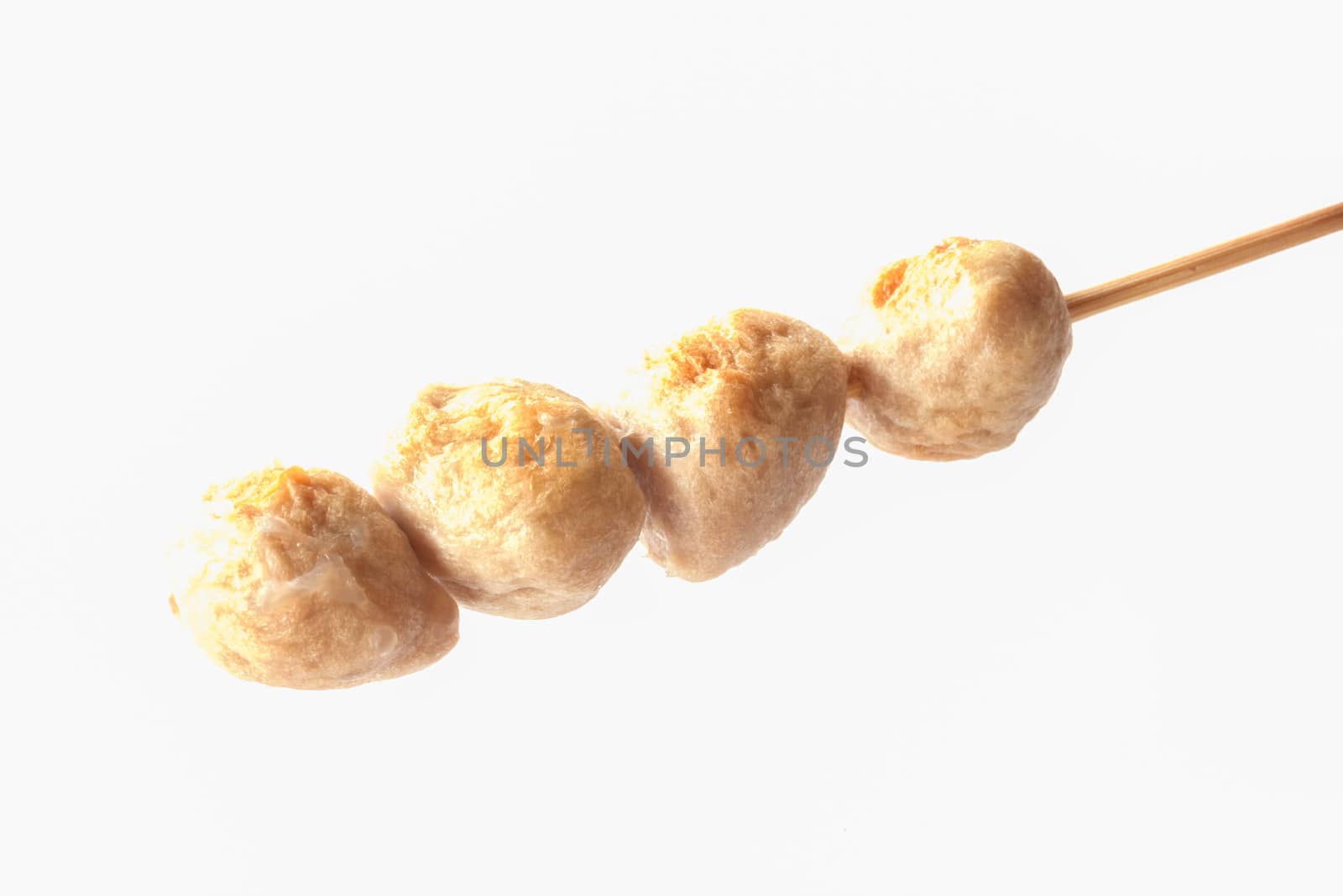 Mini pork balls isolated on white background by punsayaporn