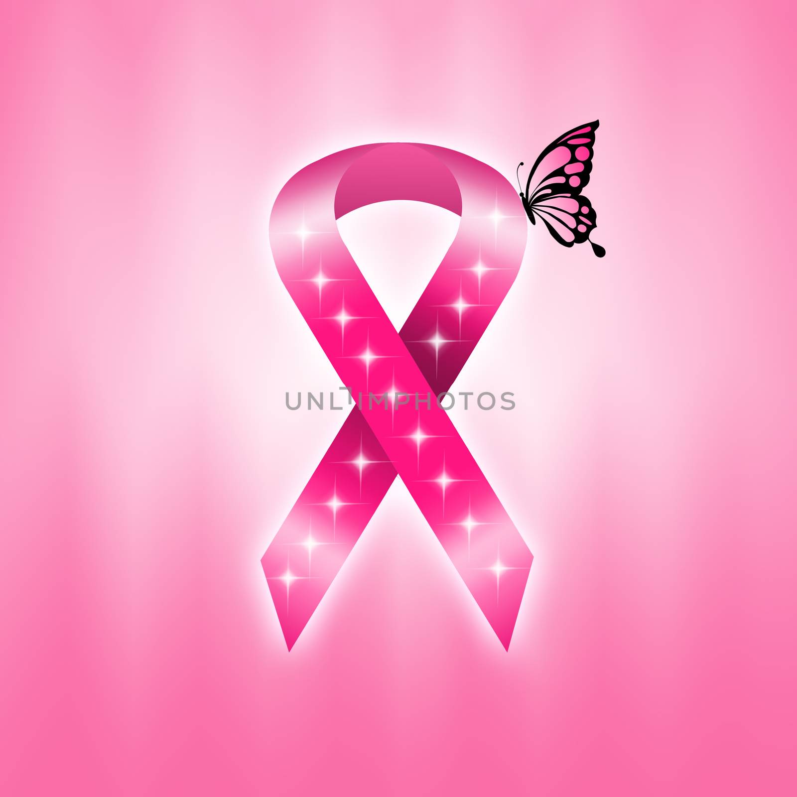 prevention breast cancer with pink ribbon