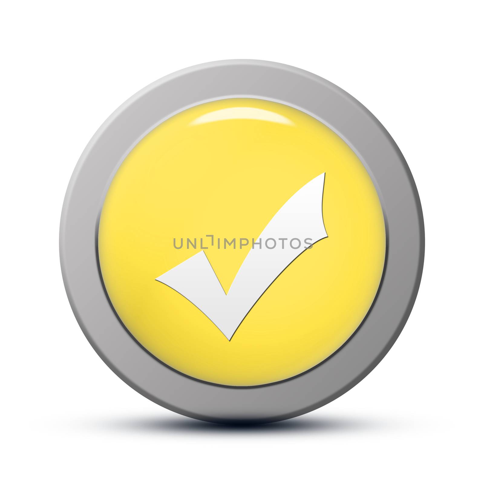 yellow round Icon series : Validate button