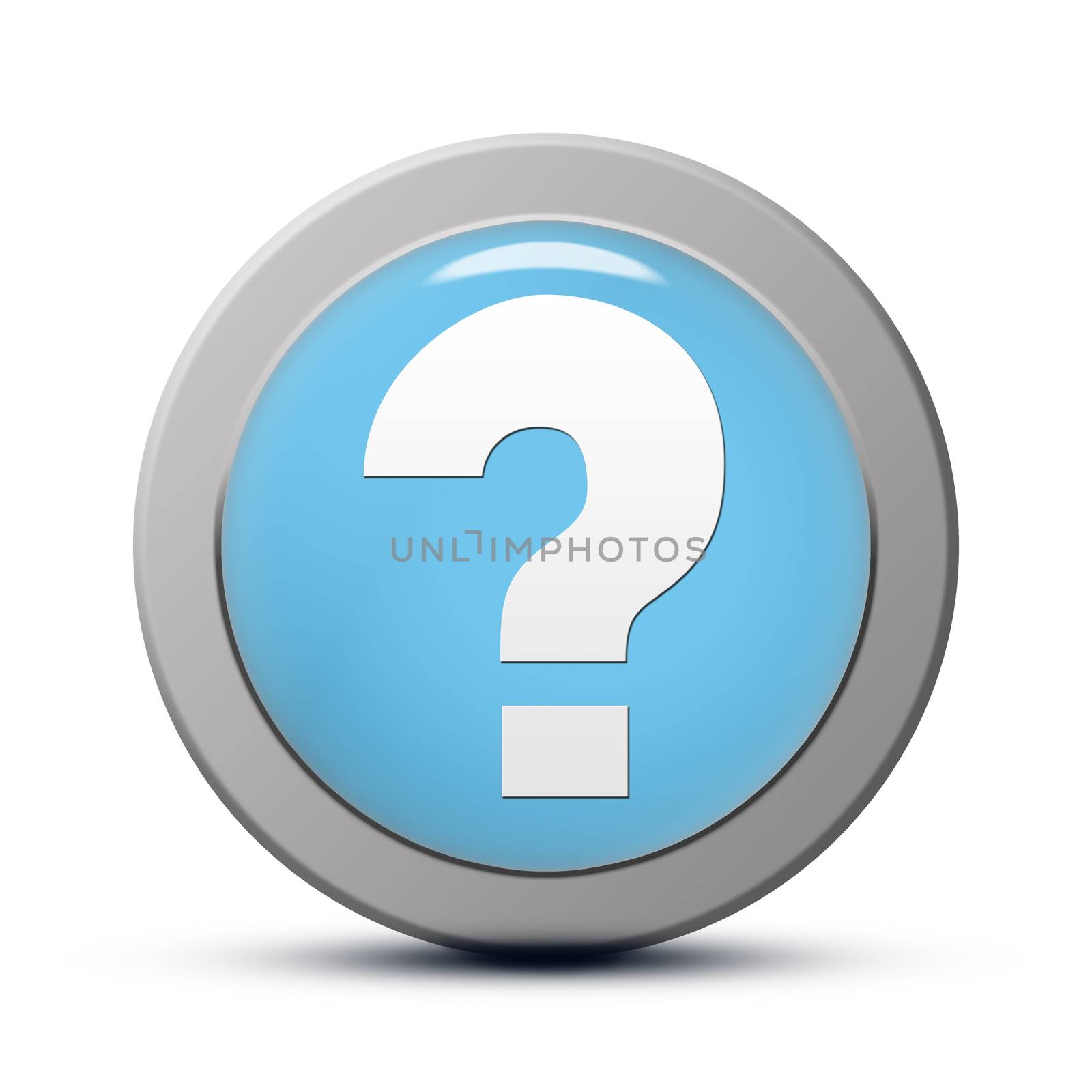 blue round Icon series : Question mark button