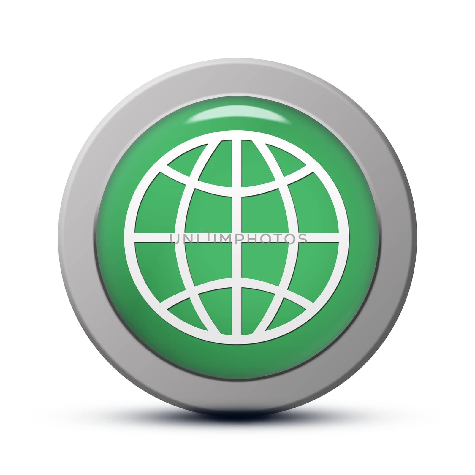 green round Icon series : World button