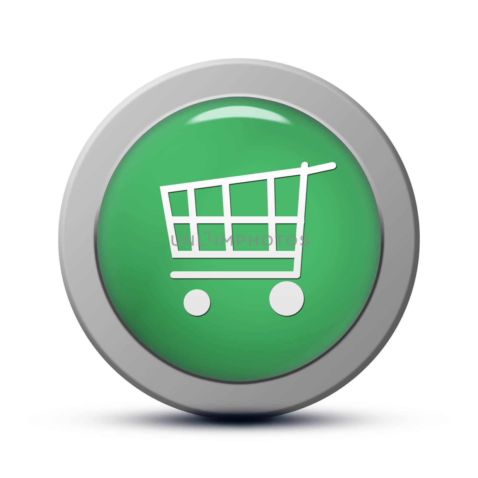 green round Icon series : Purchasing cart button