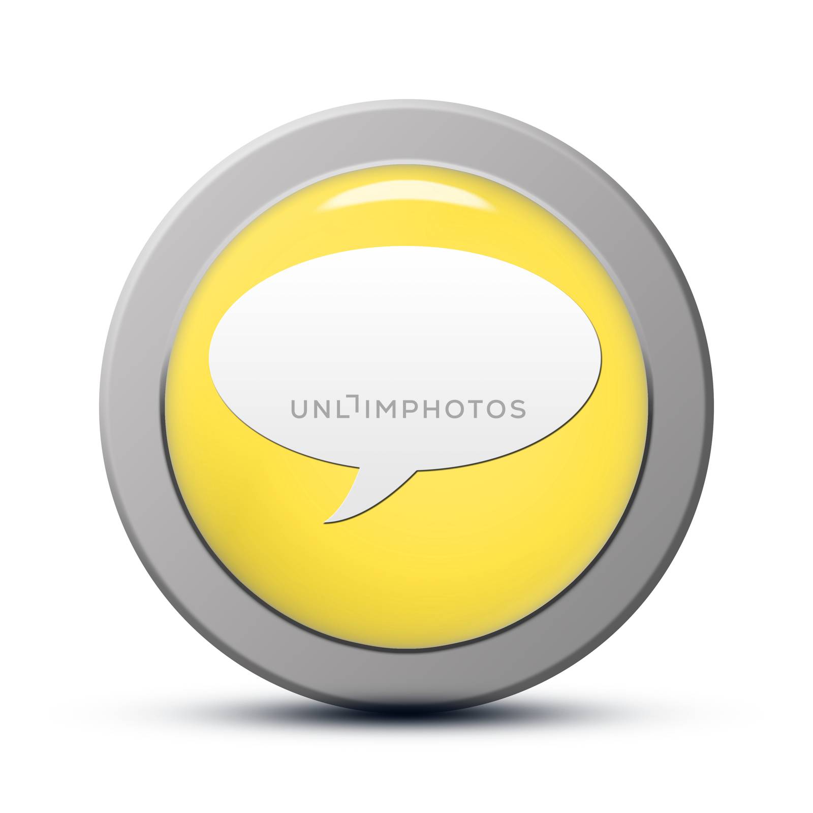 yellow round Icon series : chat button