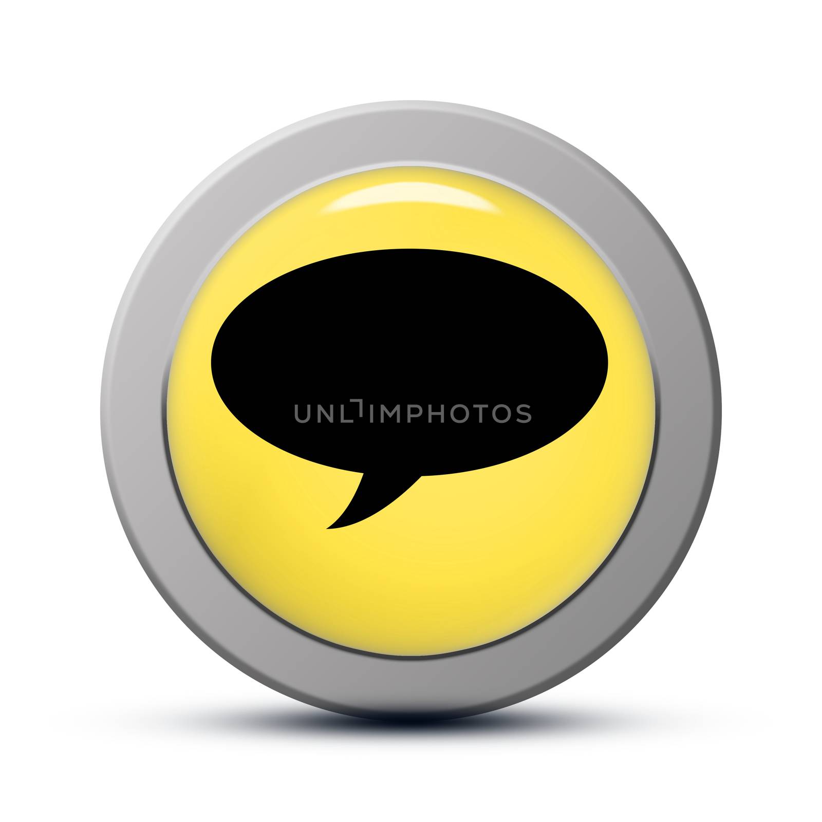 yellow round Icon series : chat button