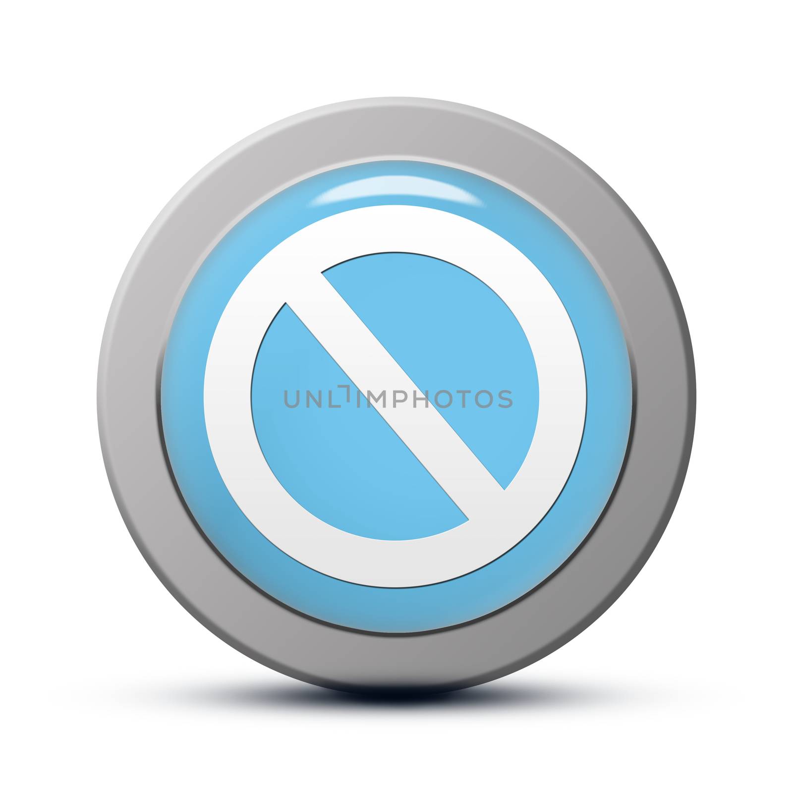 blue round Icon series : Access denied button
