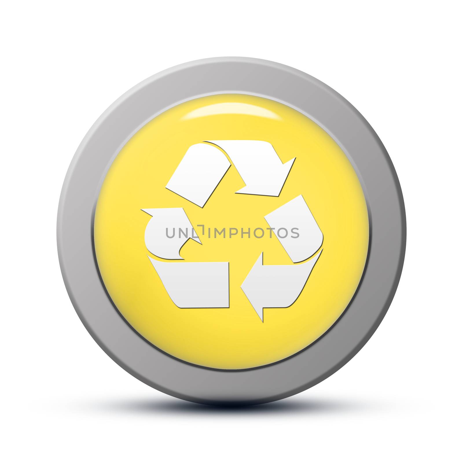 yellow round Icon series : recycle button