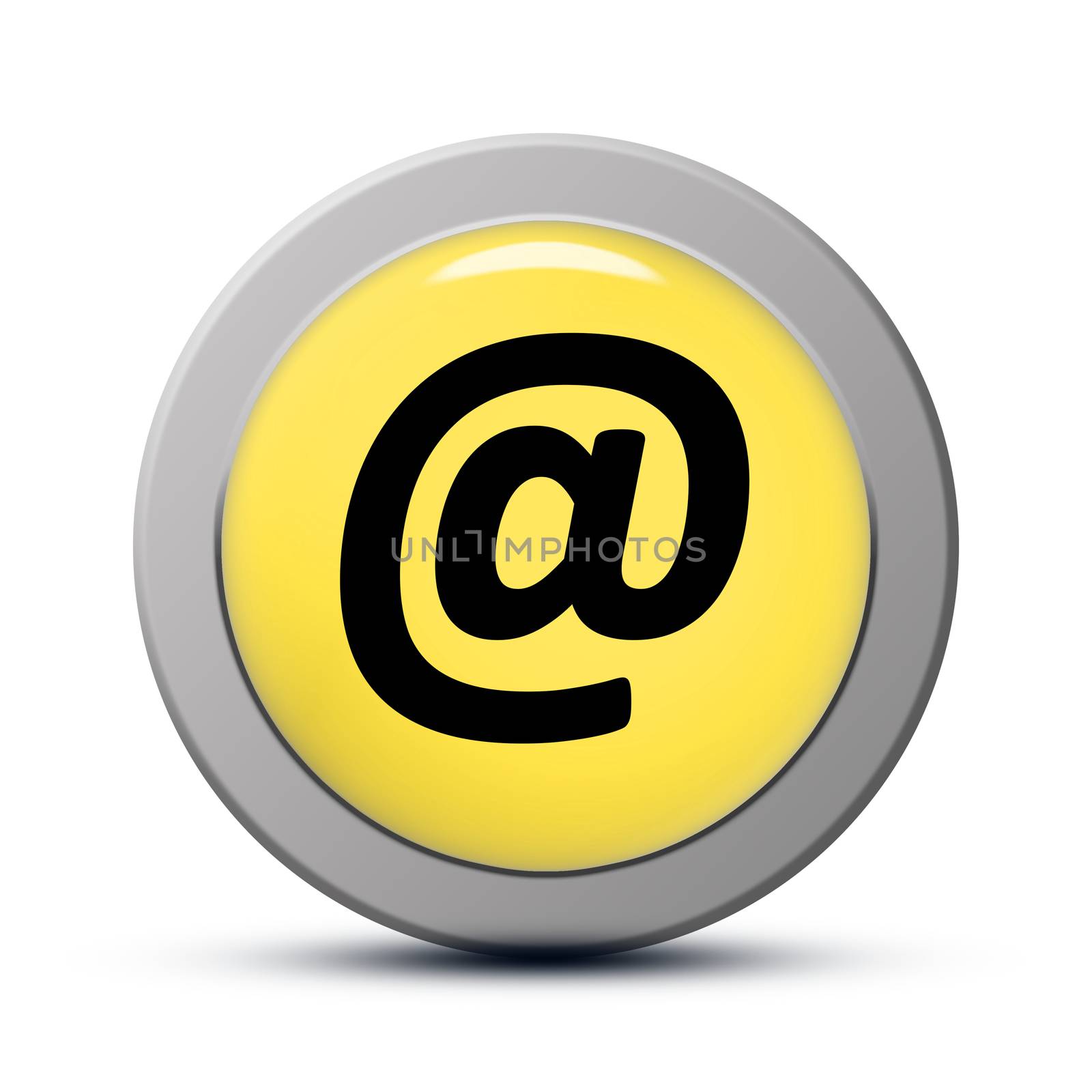 yellow round Icon series : Email address button