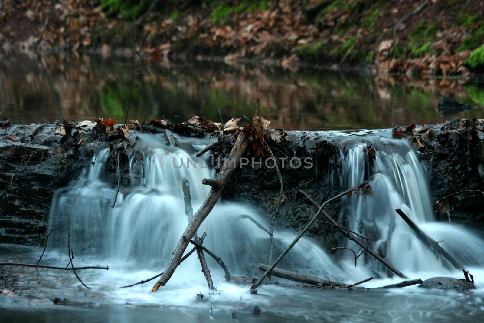 Flowing waterfall by njnightsky