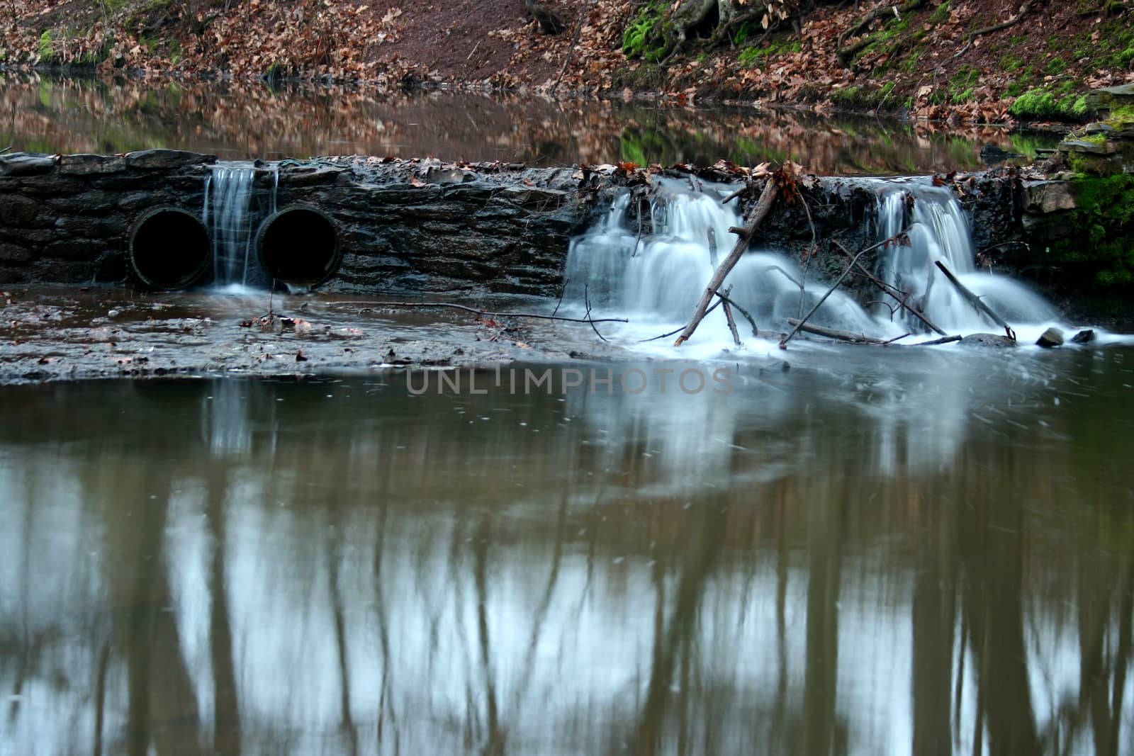 A small flowing waterfall image