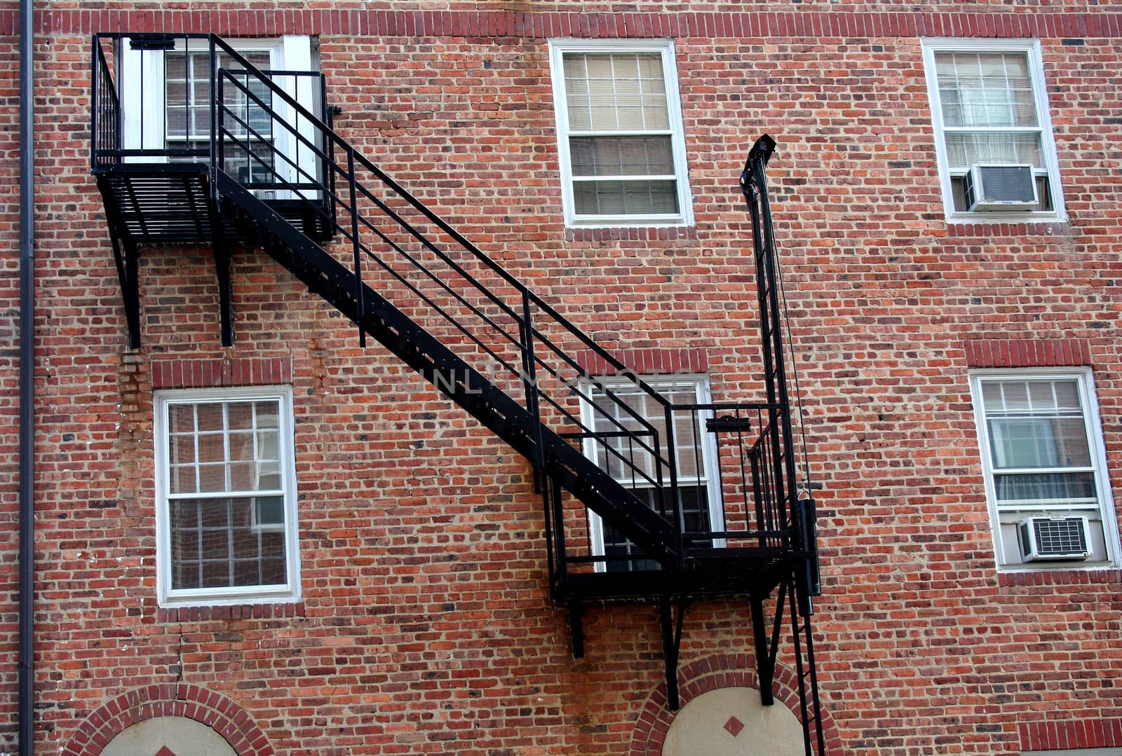 Fire escape on the sife of a building
