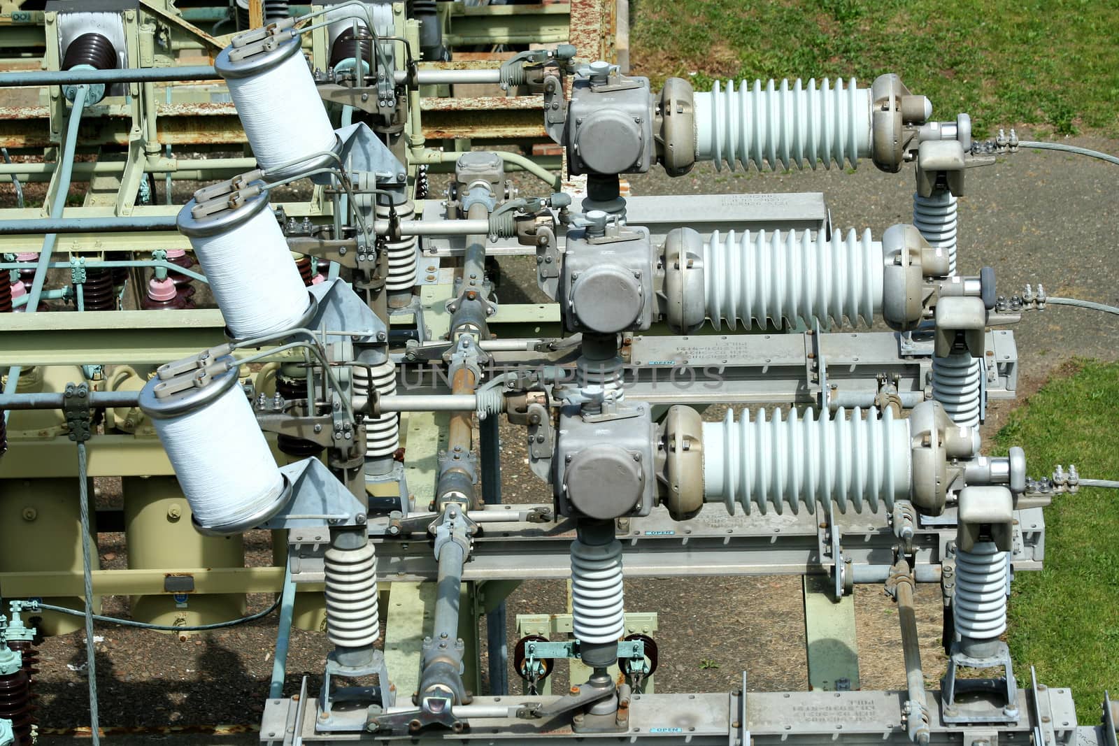 A industrial electric transformer substation