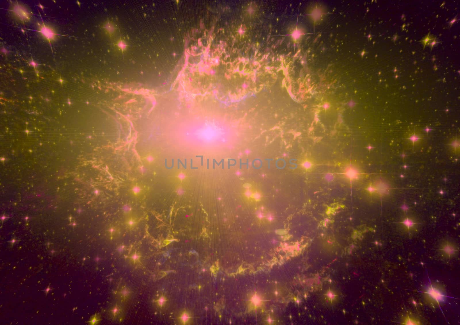 Stars of a planet and galaxy in a free space