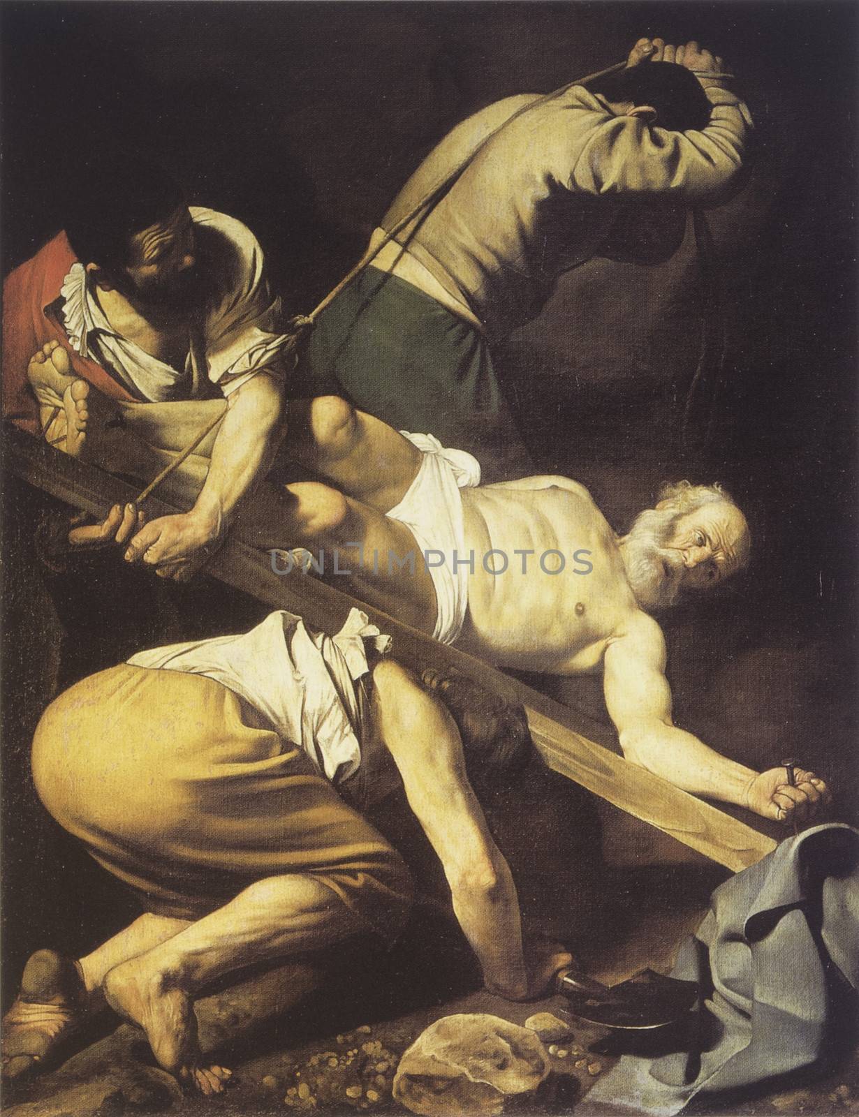 Martyrdom of Saint Peter, work of Caravaggio in 1601