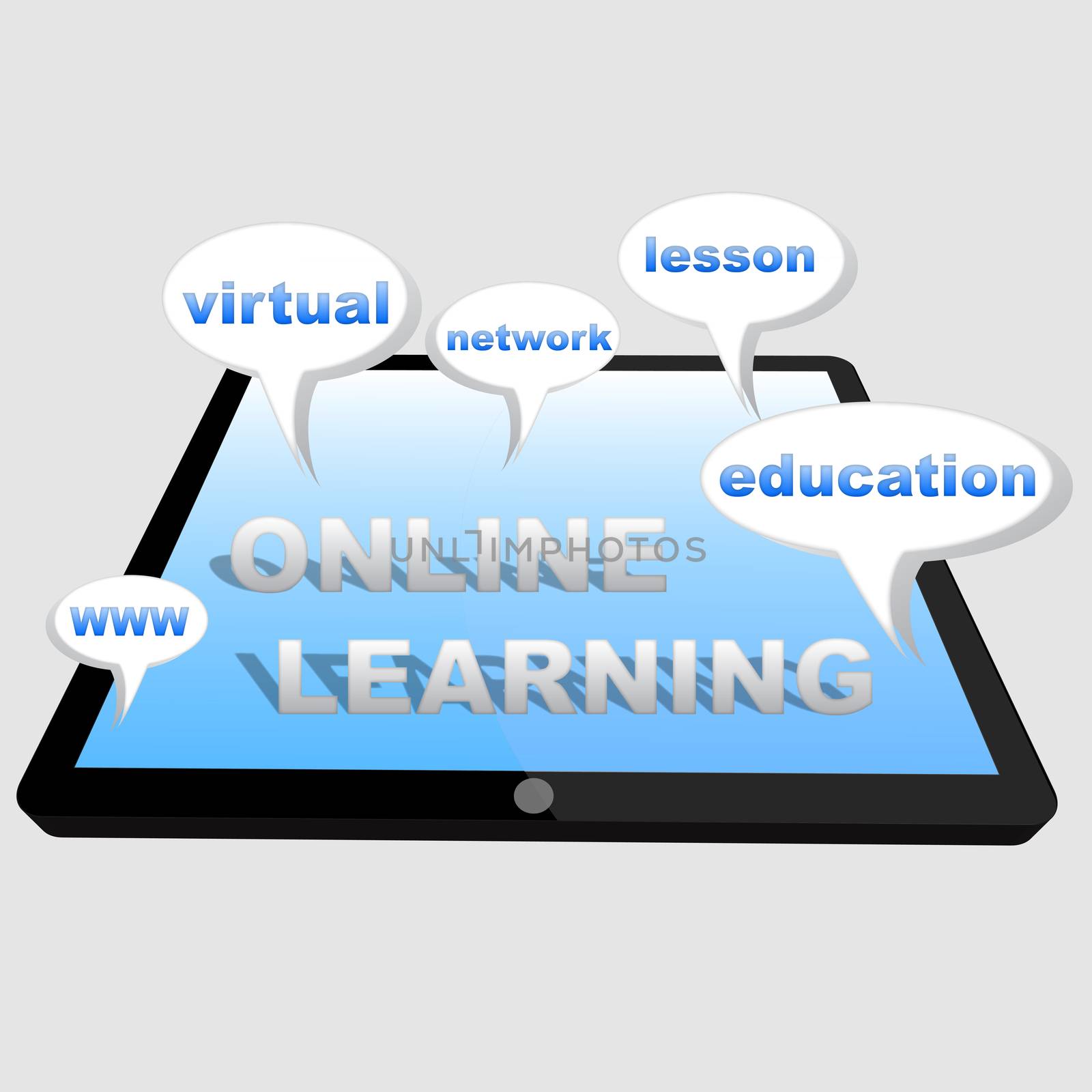 online learning with tablet by marinini