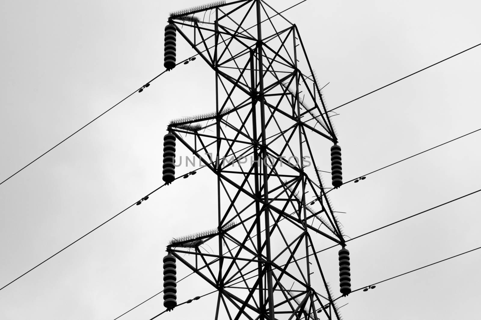 High Voltage Overhead Power Wires