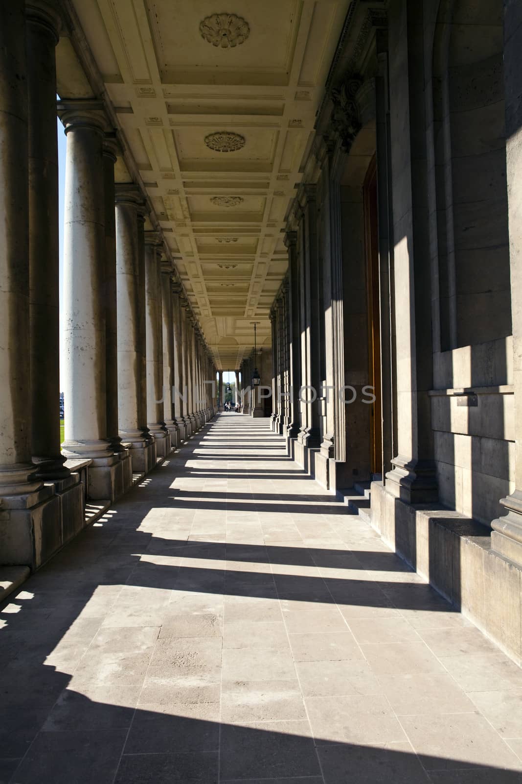 One of the walkways at the Royal Naval College in Greenwich, London.