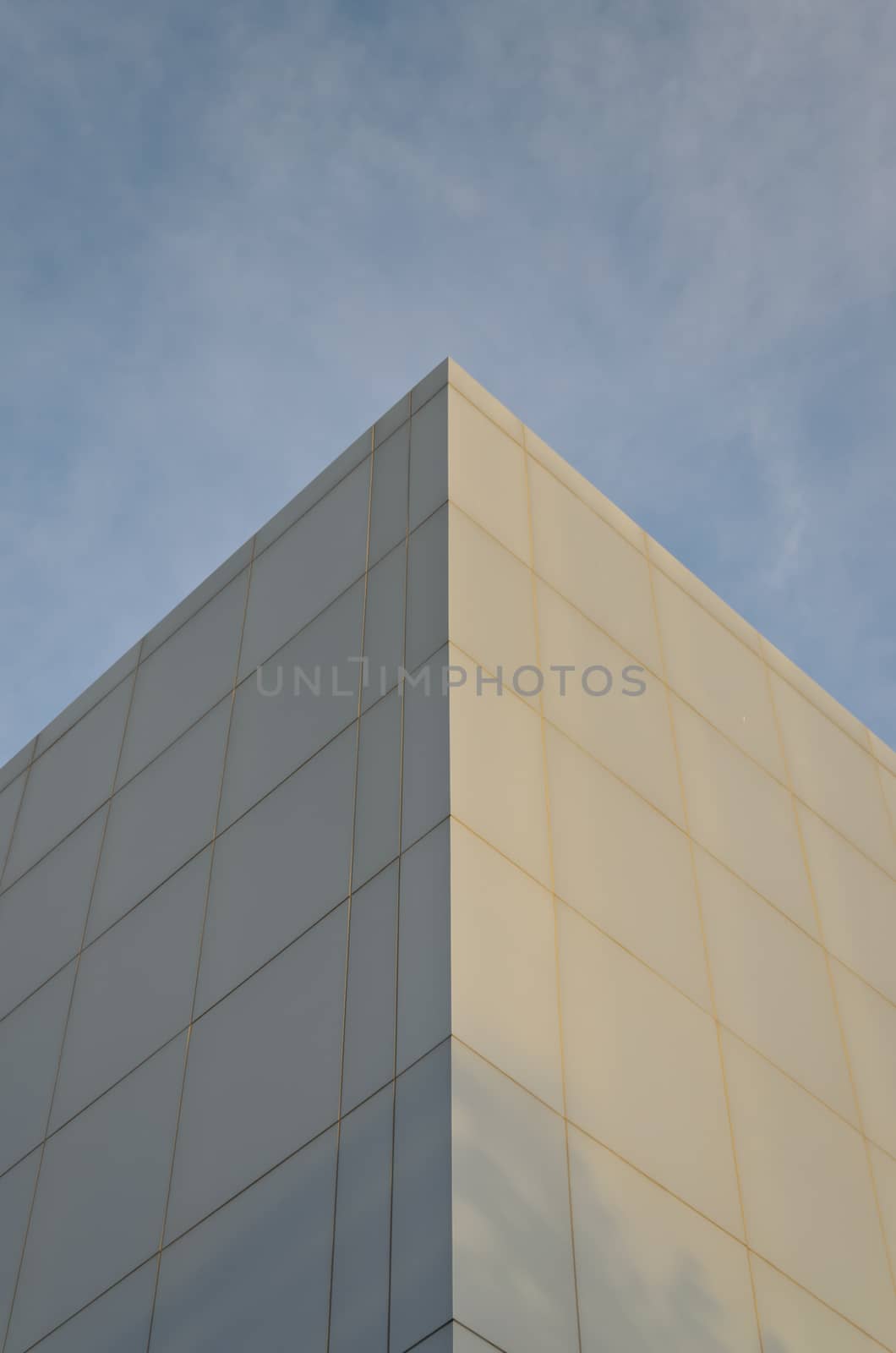 Abstract angle of office building