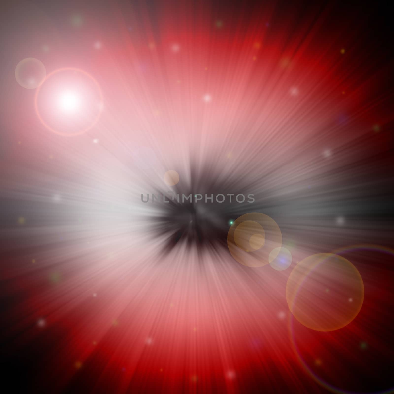 red star flash, on a dark background
