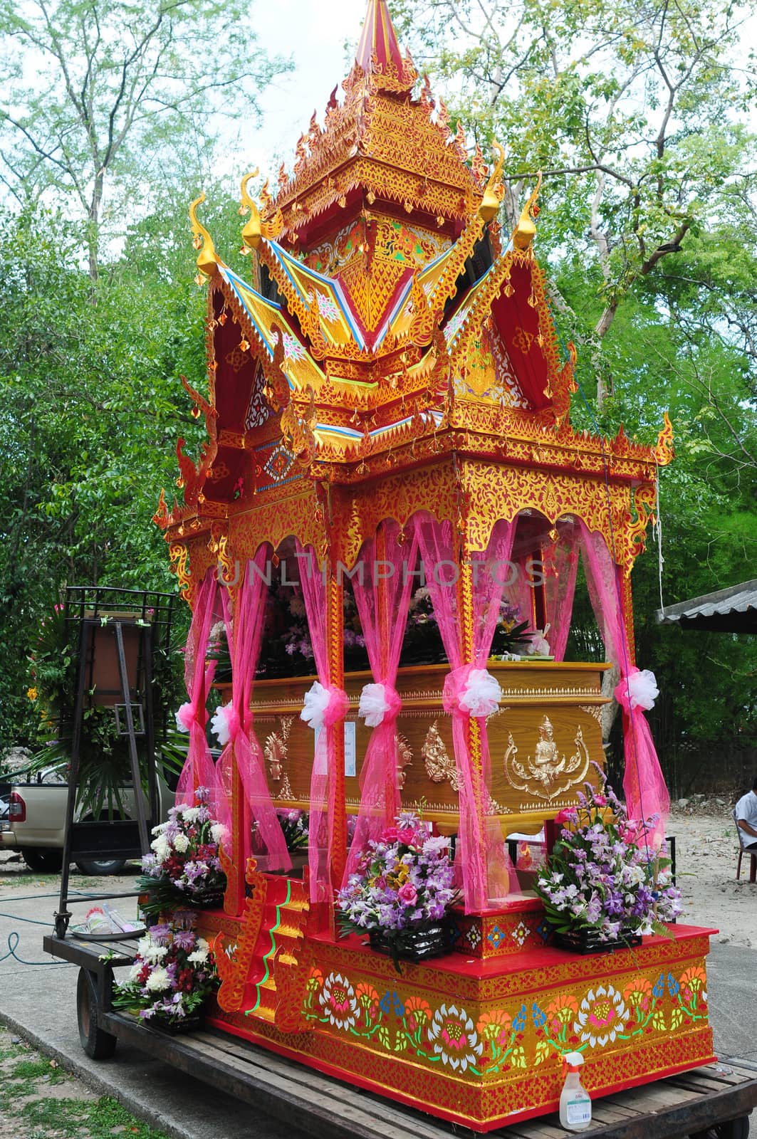 Traditional funeral ceremony in Thailand