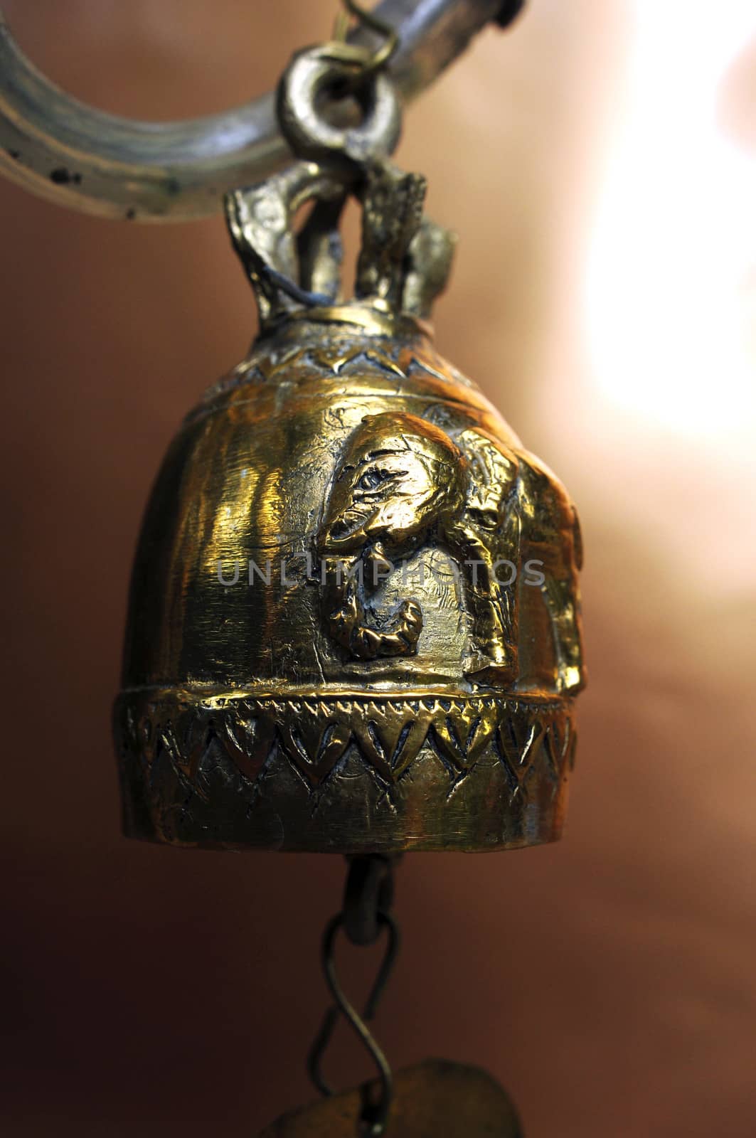 A traditional Thai Buddhist copper bell