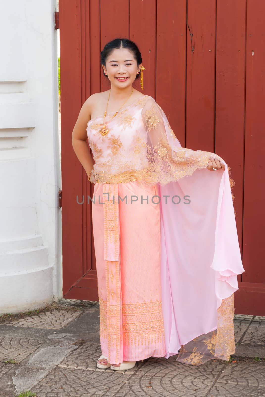 Asian Thai Woman/Bride in Thai Wedding Suit