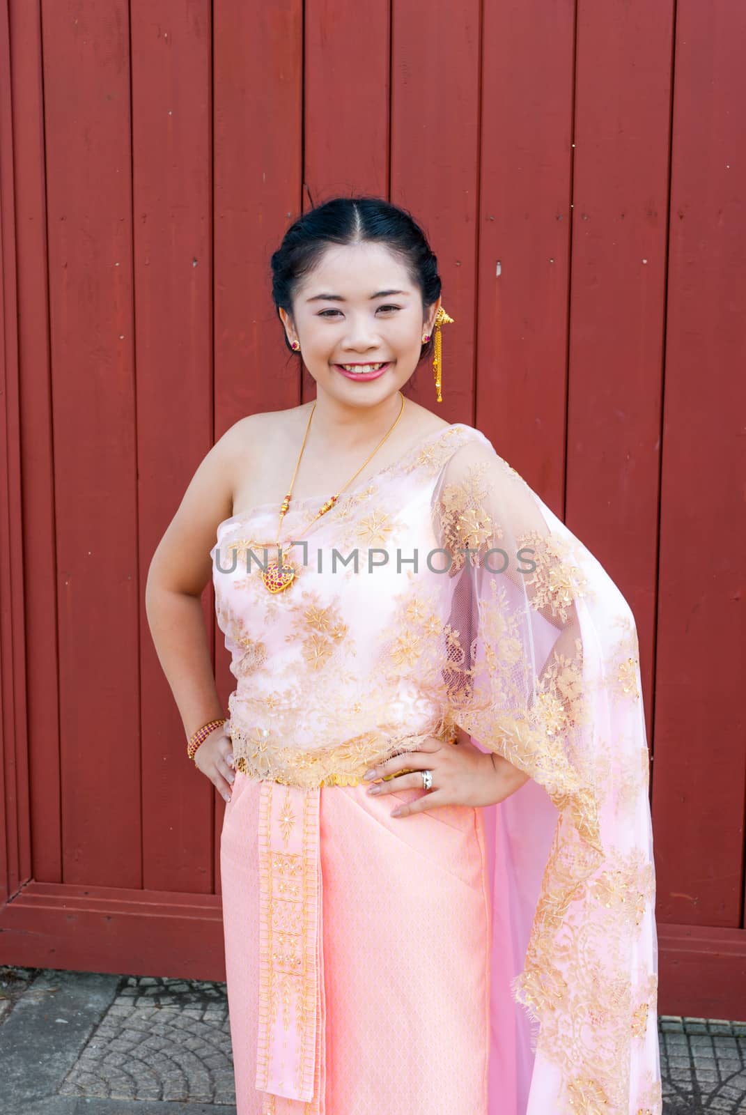 Asian Thai Woman/Bride in Thai Wedding Suit