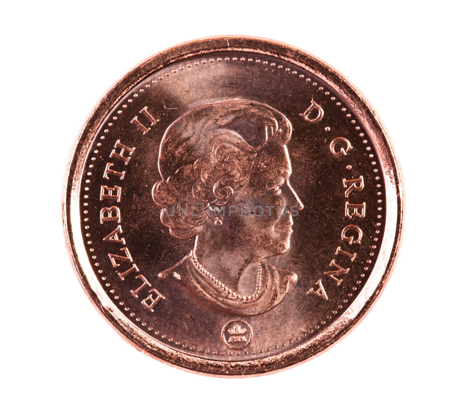 Ottawa, Canada, Avril 13, 2013,  A brand new shiny 2012 Canadian penny by aetb