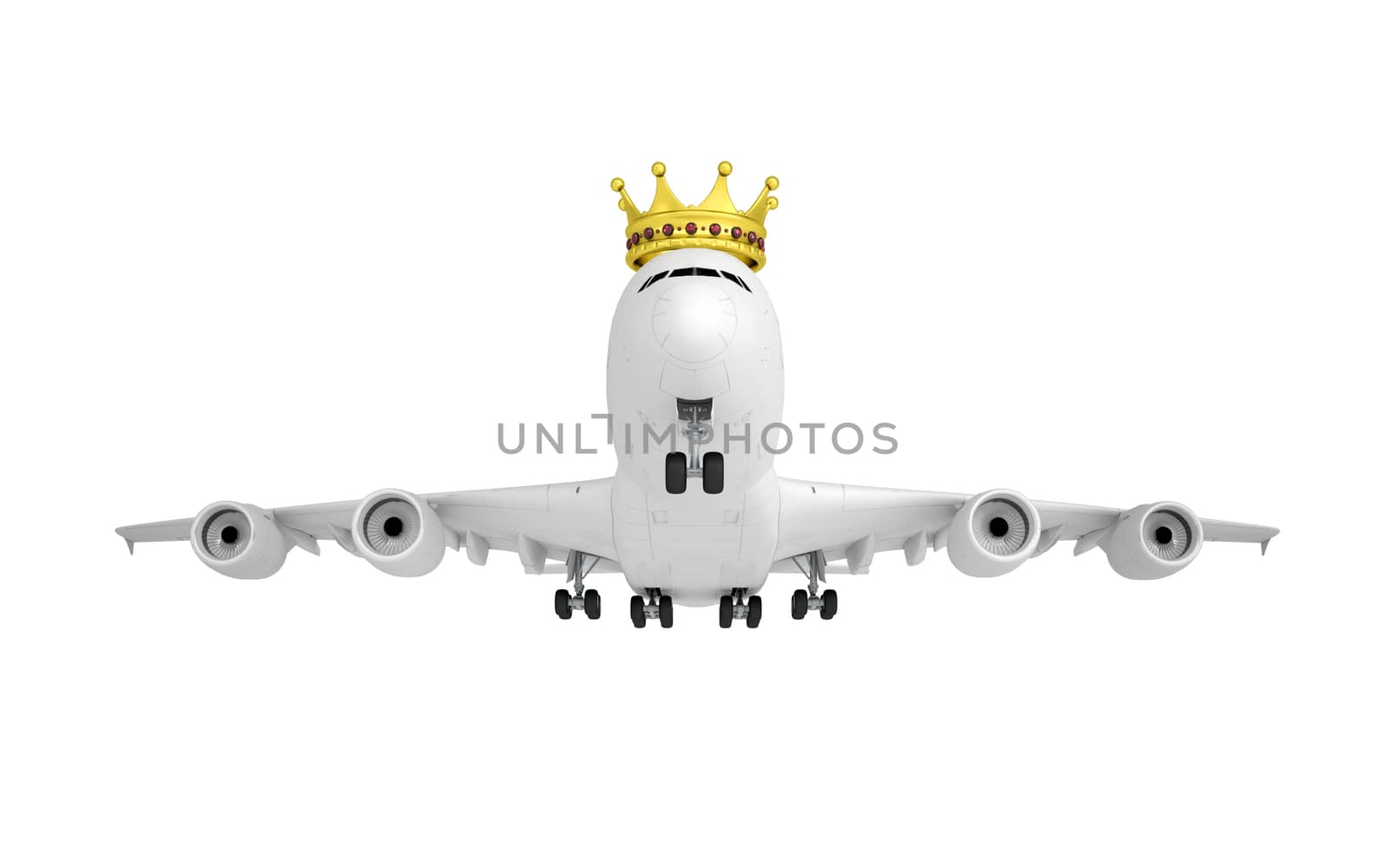 White airplane with the crown by cherezoff