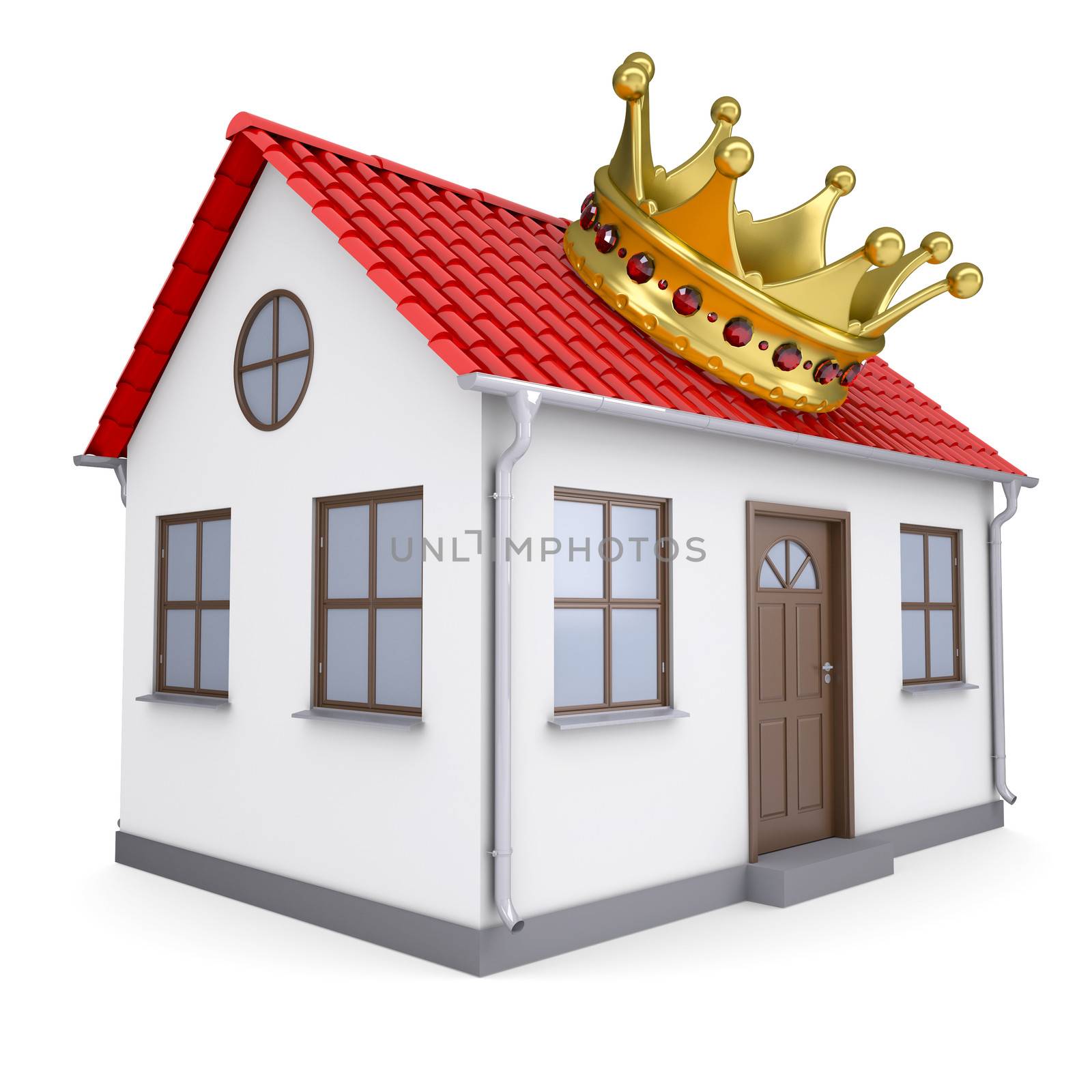 A small house with a crown by cherezoff