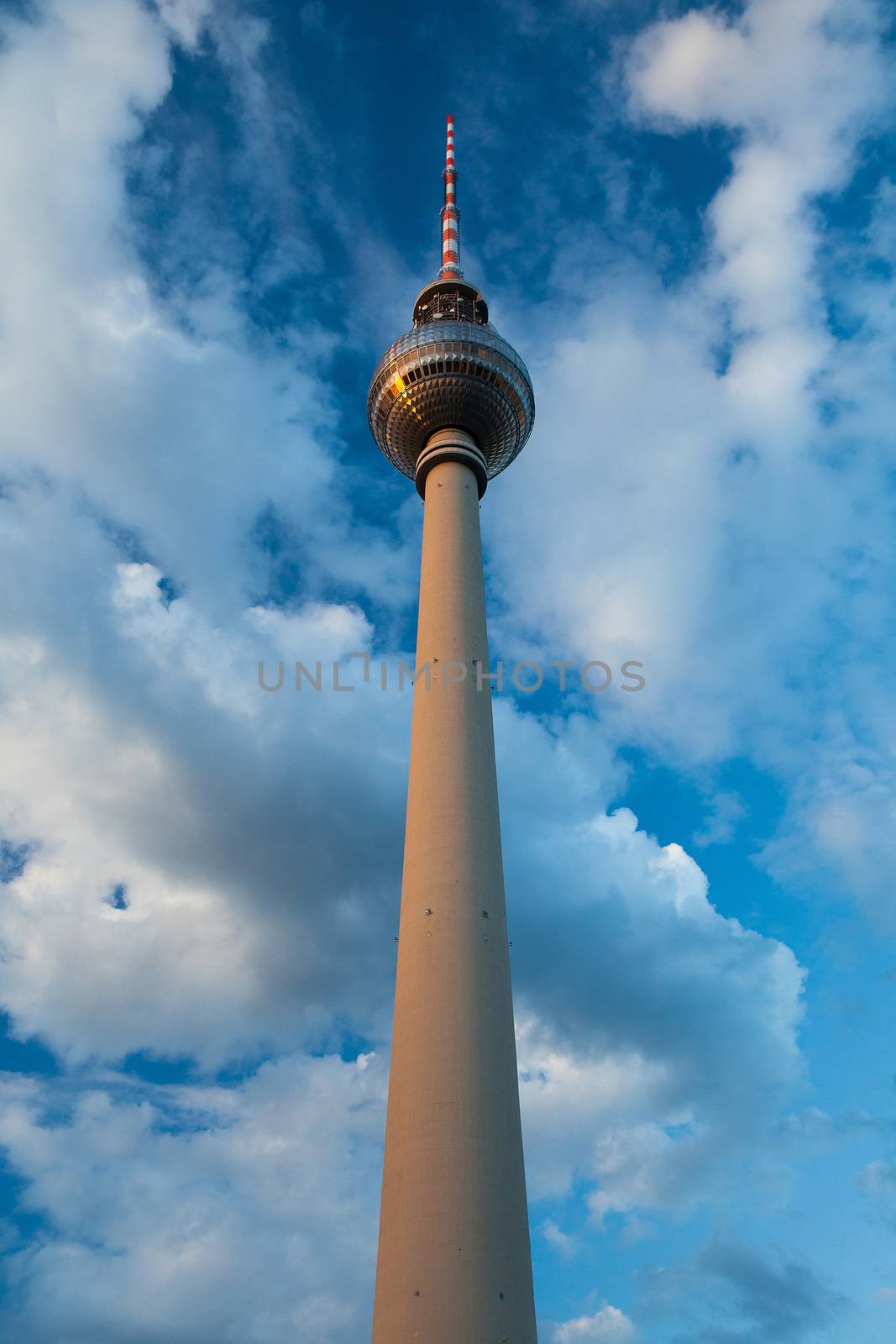 Famous TV tower in Berlin in Germany